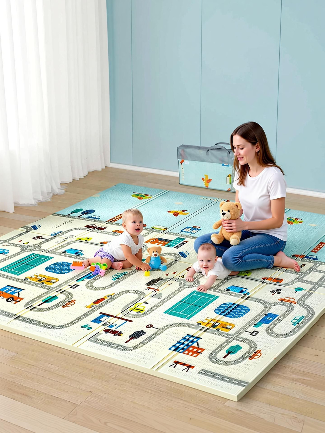 Image of Solid Cotton Baby Play Mat