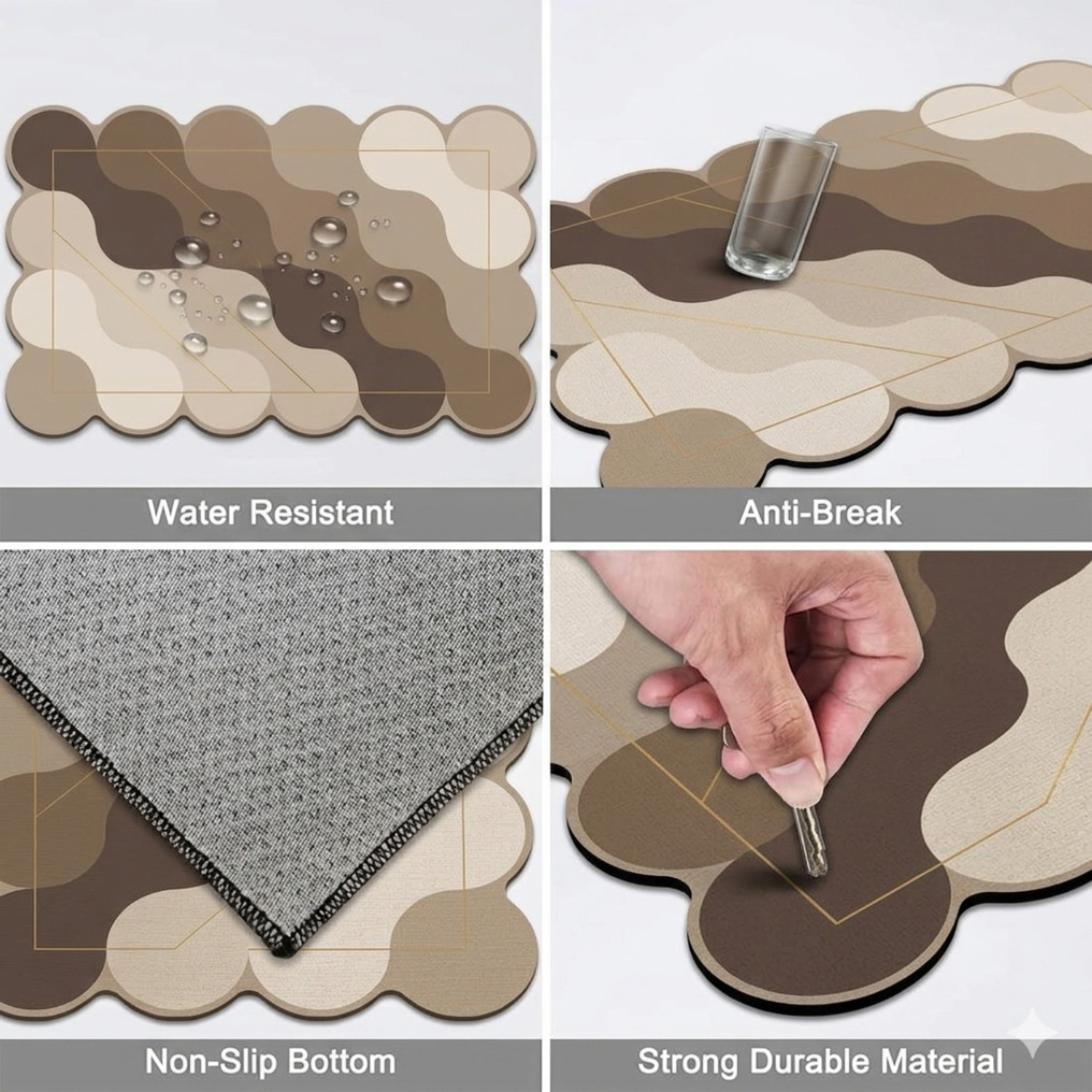 Image of AFTIVO Rubber Kitchen Mat