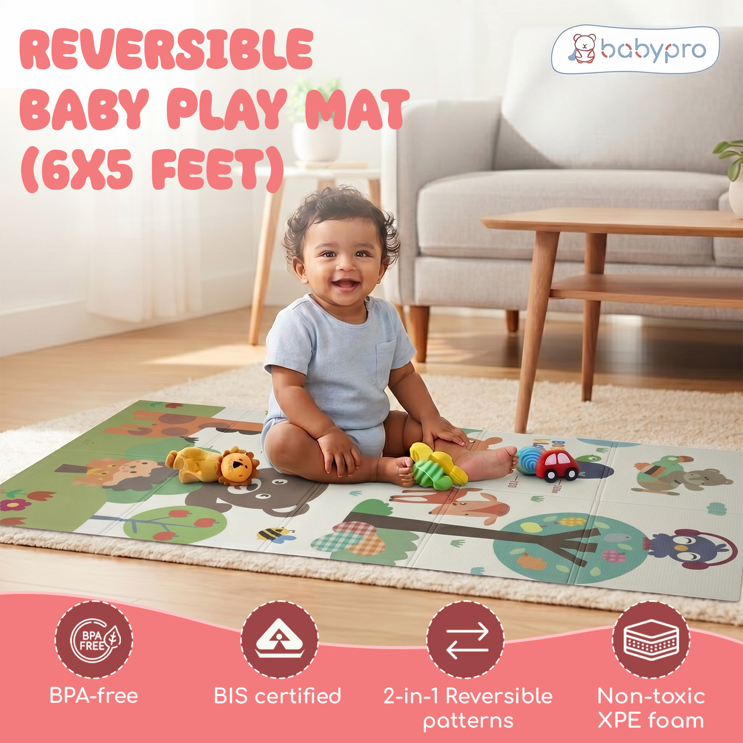 Image of BabyPro Foam Baby Play Mat