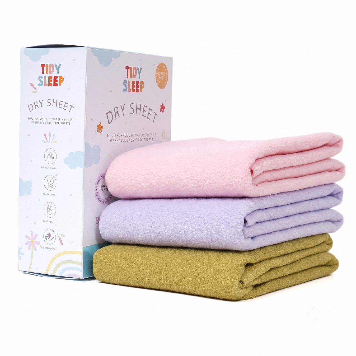 TIDY SLEEP Fleece Baby Bed Protecting Mat