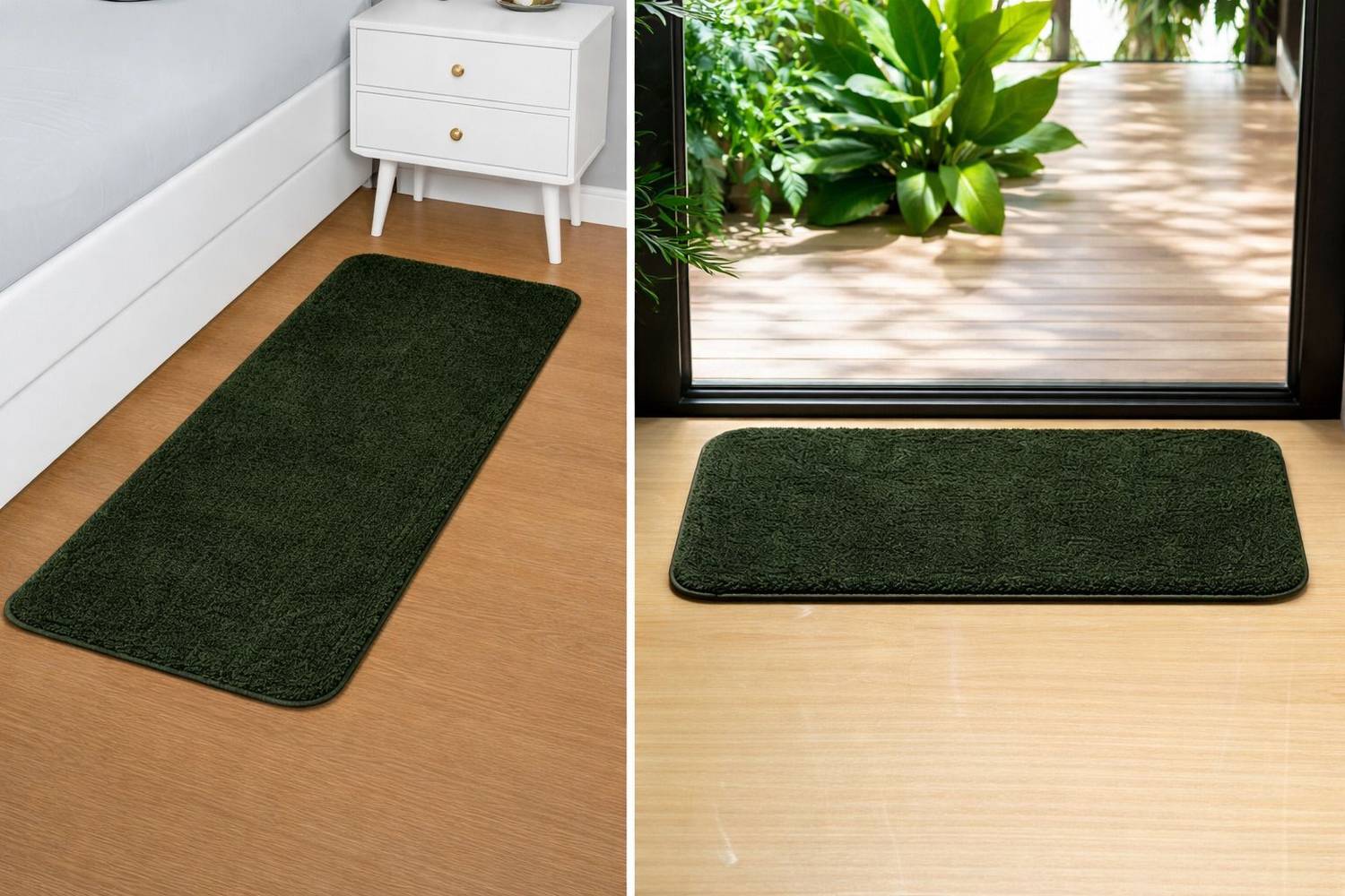 Blissful Creations Microfiber, Rubber Door & Floor Mat