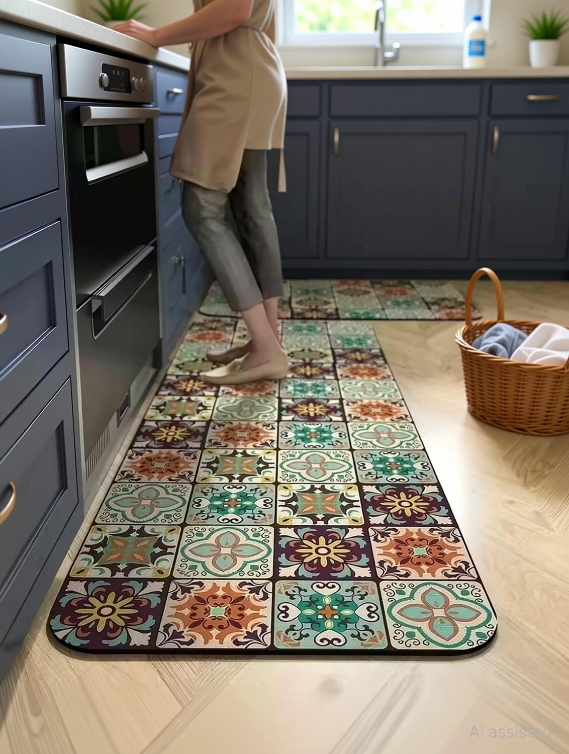 Image of X - Glam Microfiber, Rubber Kitchen Mat