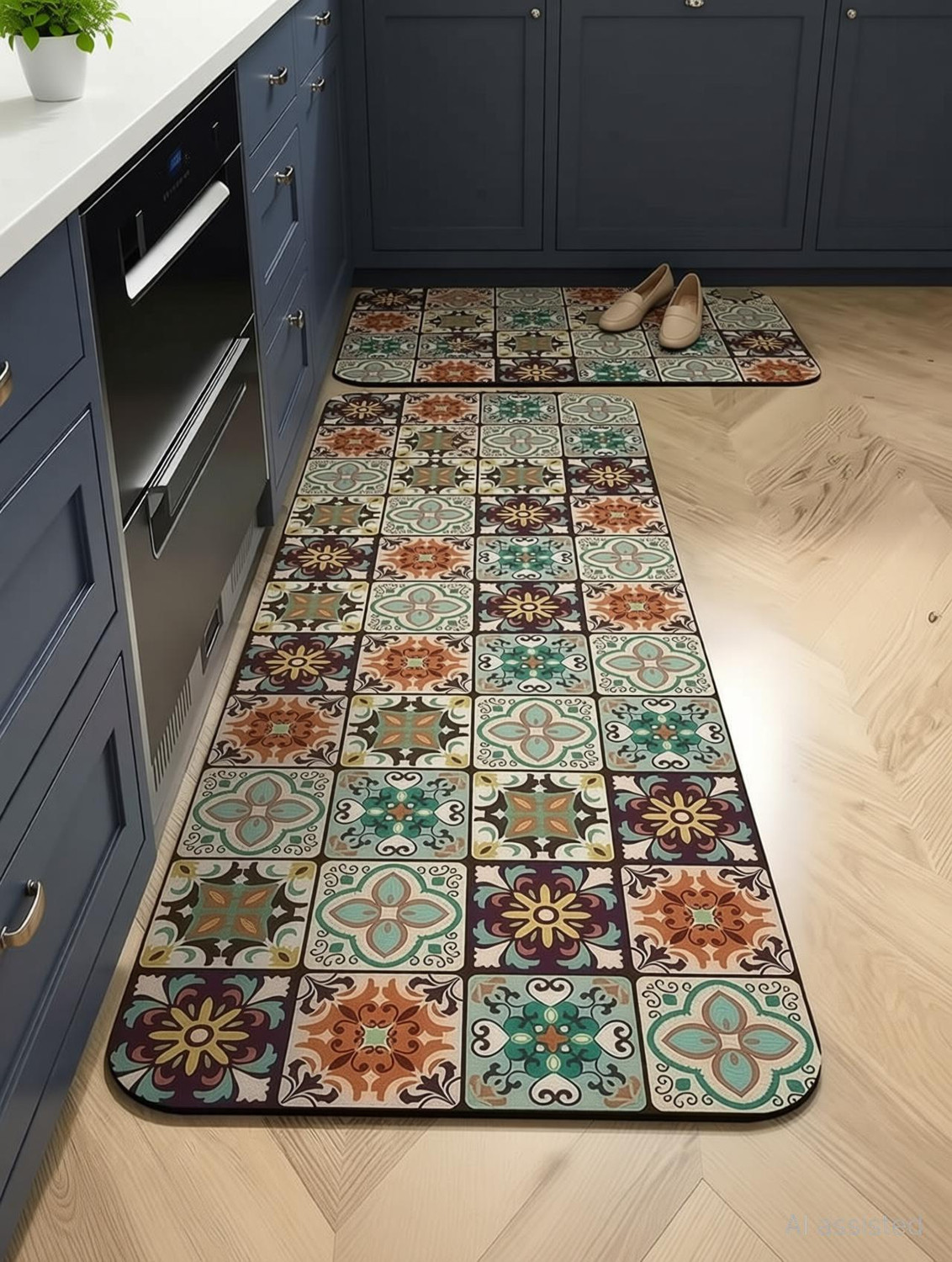 Image of X - Glam Microfiber, Rubber Kitchen Mat