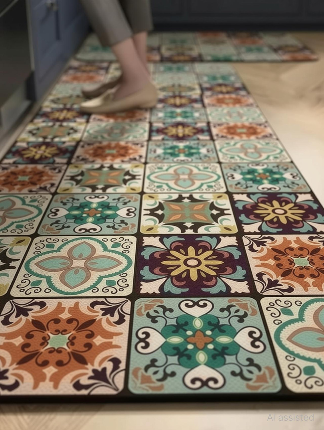 Image of X - Glam Microfiber, Rubber Kitchen Mat