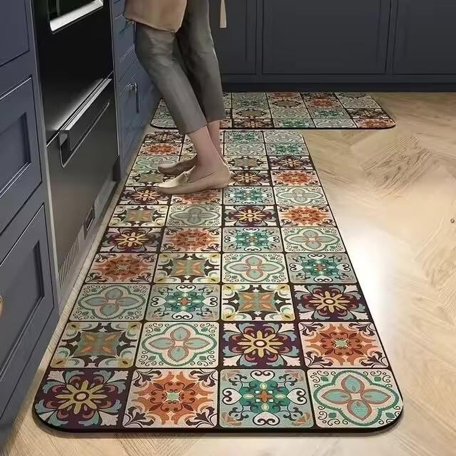 Image of X - Glam Microfiber, Rubber Kitchen Mat