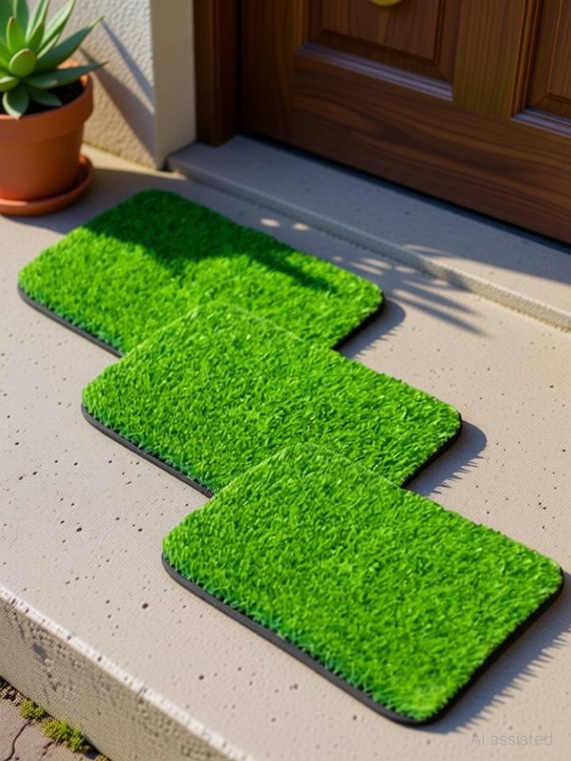AAVAHAN Artificial Grass Door Mat