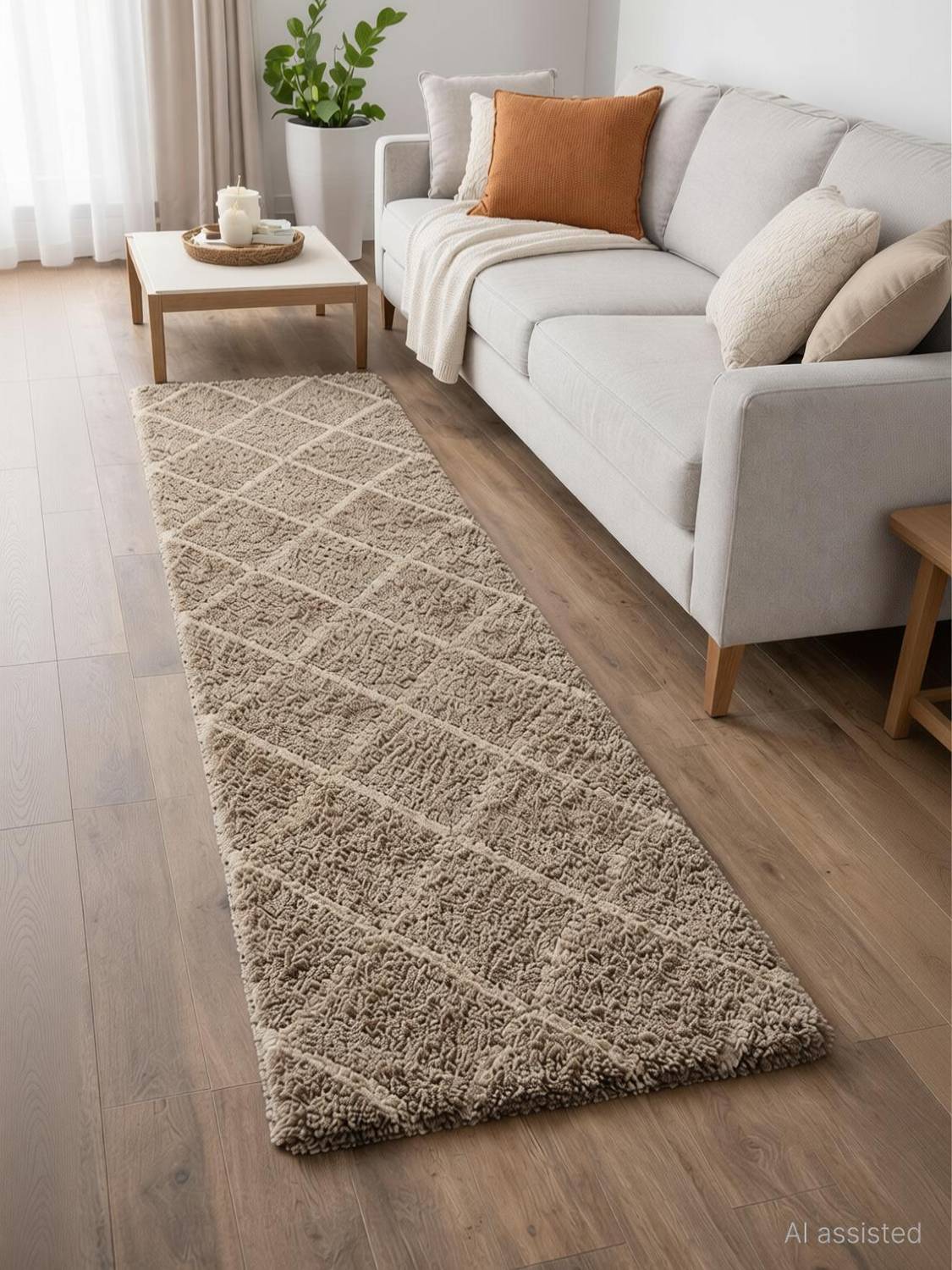 PYLORA Microfiber Floor Mat Brown - Image 1