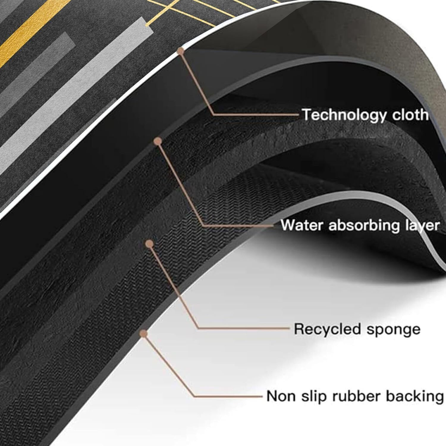 Image of X - Glam Rubber Kitchen Mat