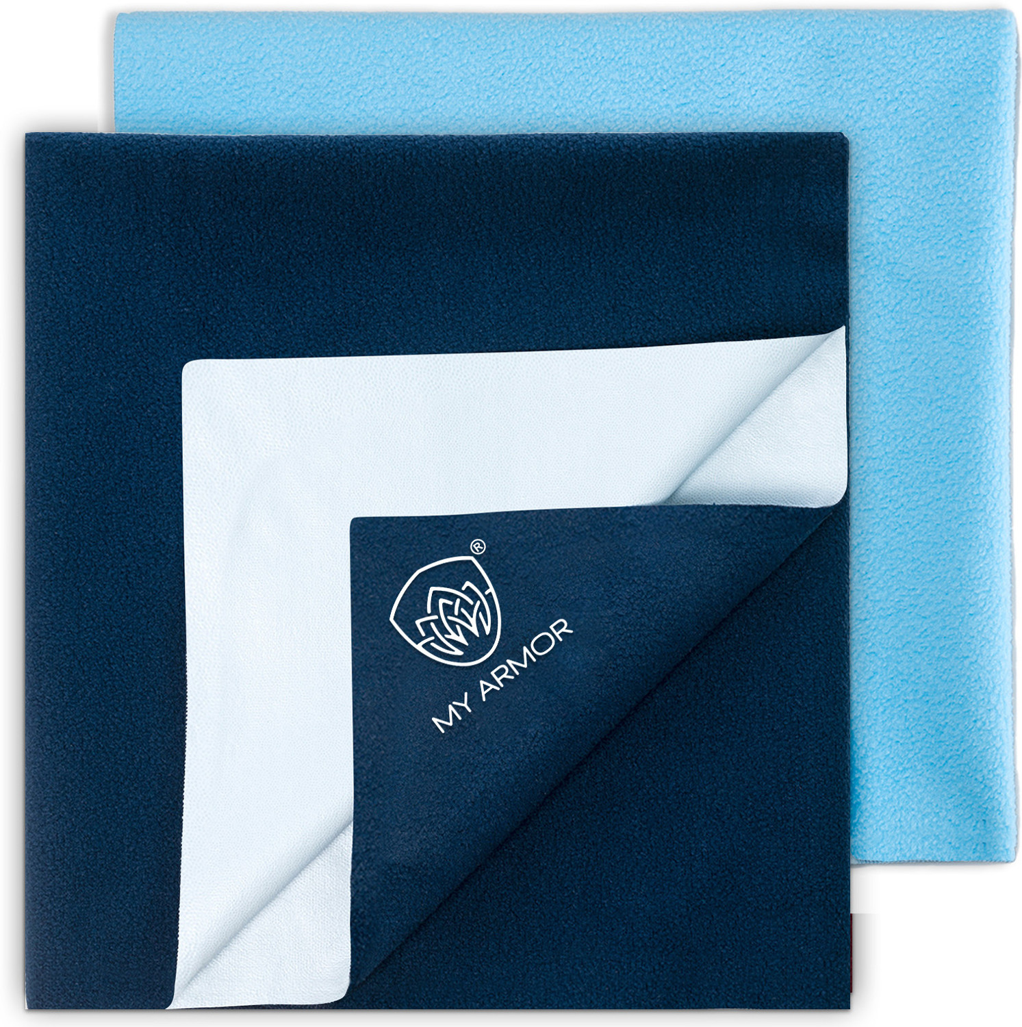 Image of MY ARMOR Baby Dry Sheet /Mattress Protector Royal Blue & Sky Blue ( Pack of 2)