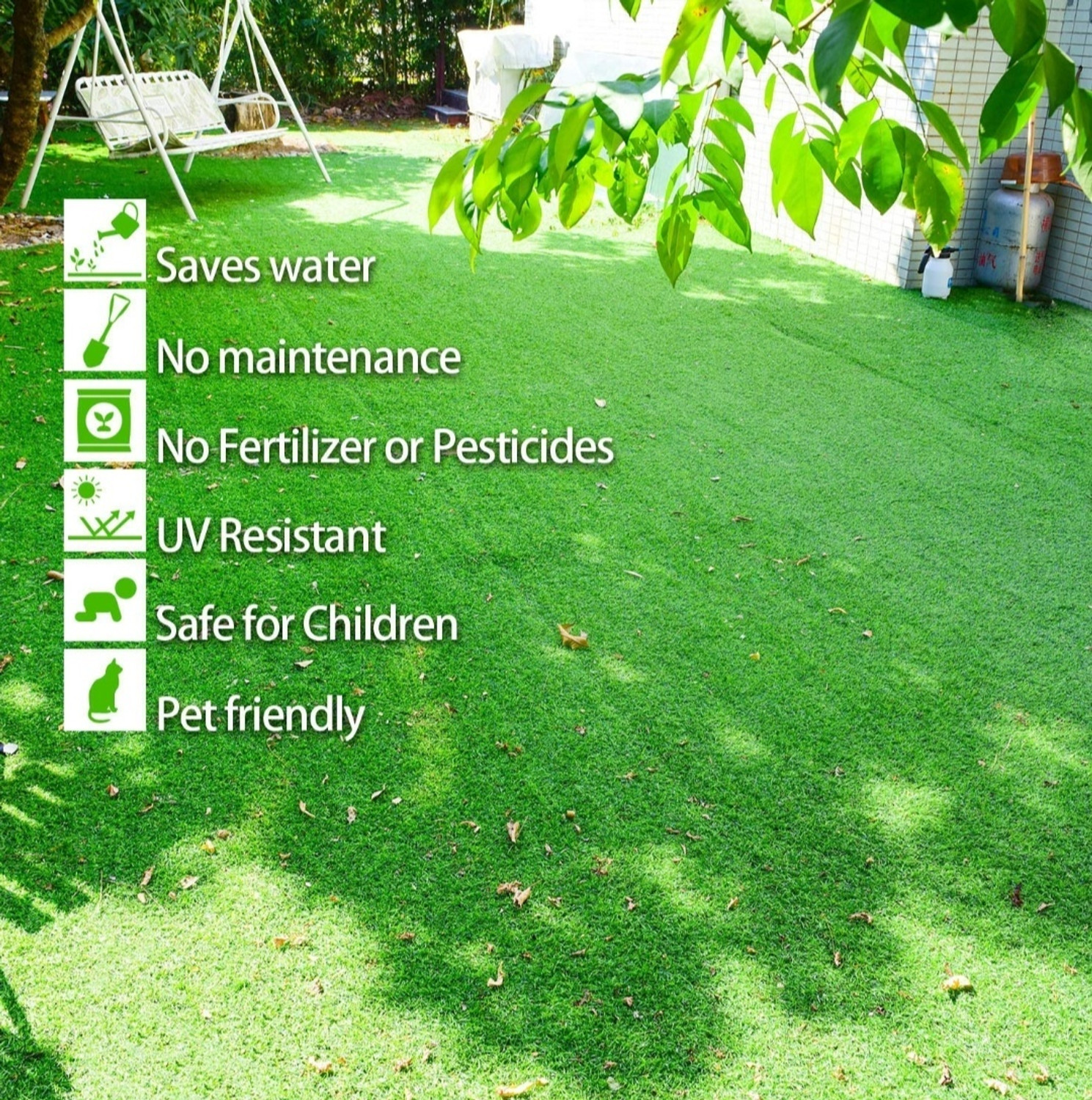 Image of COMFY HOME Artificial Grass Door Mat