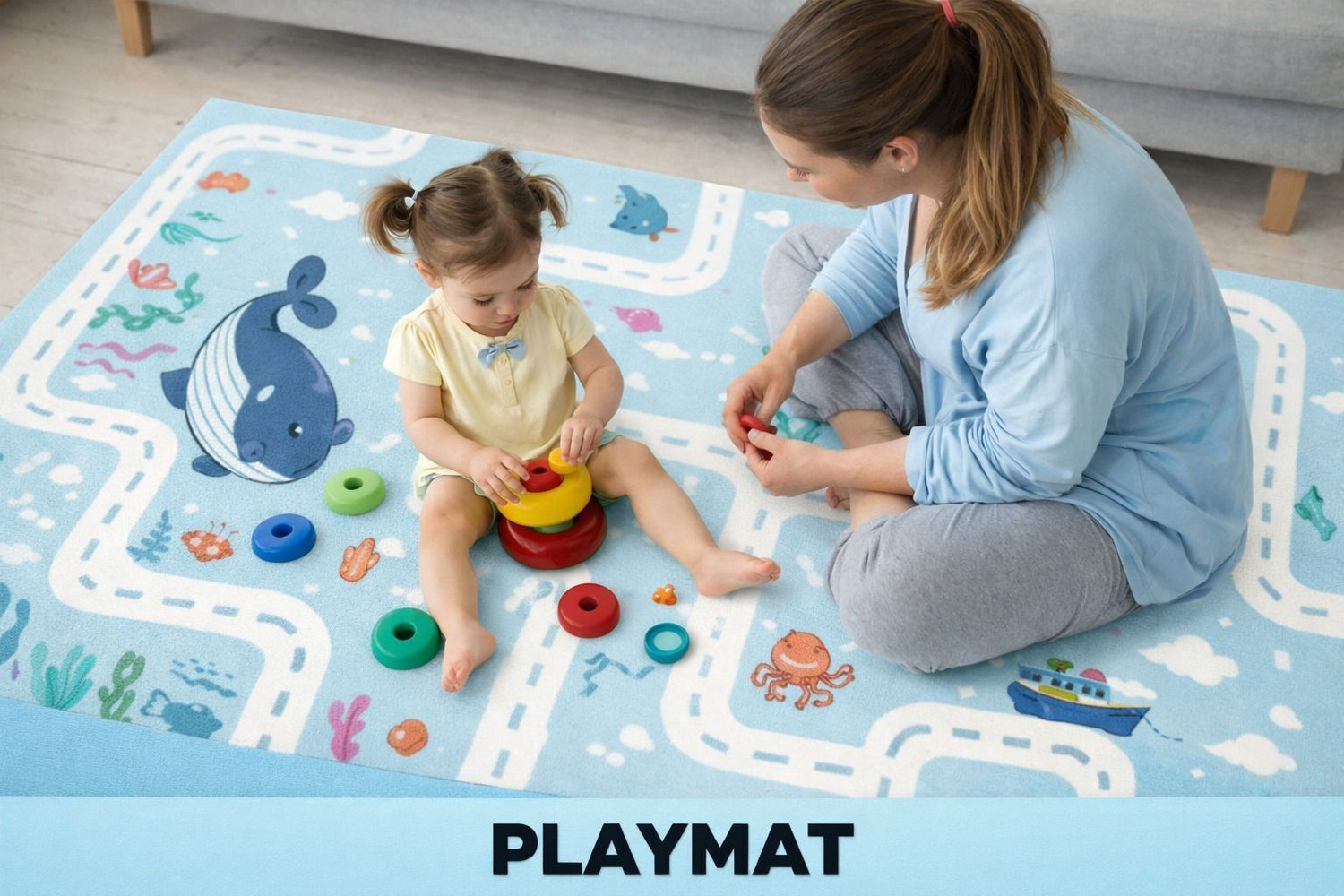 Image of Quick Shel Cotton Baby Play Mat