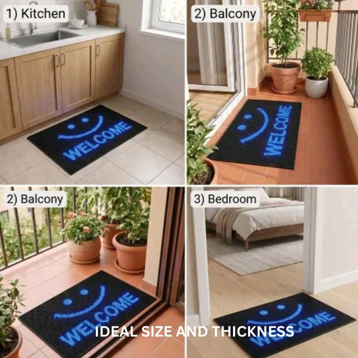FLOOVA PVC Door & Floor Mat Blue - Image 5