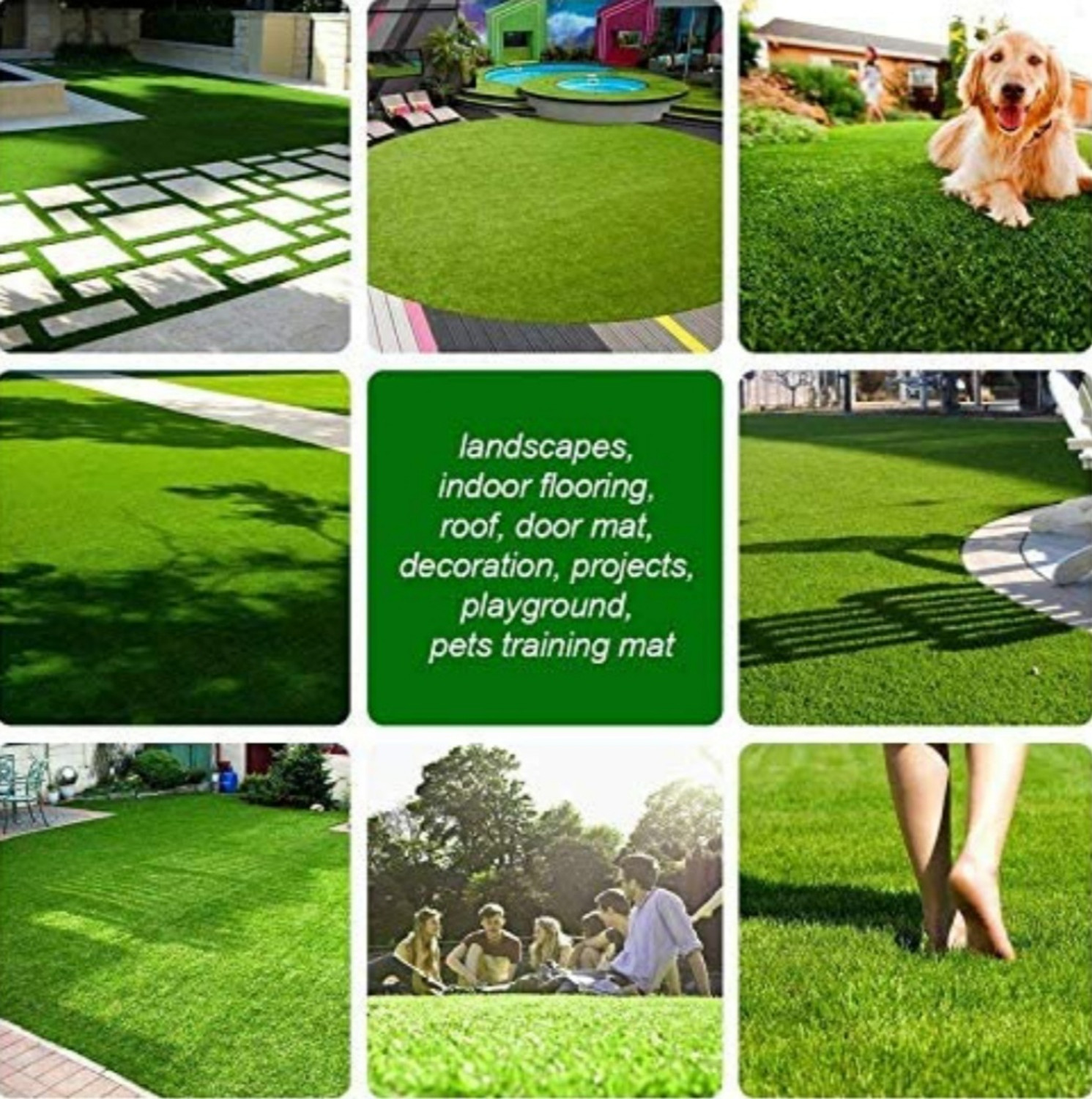 Image of COMFY HOME Artificial Grass Door Mat