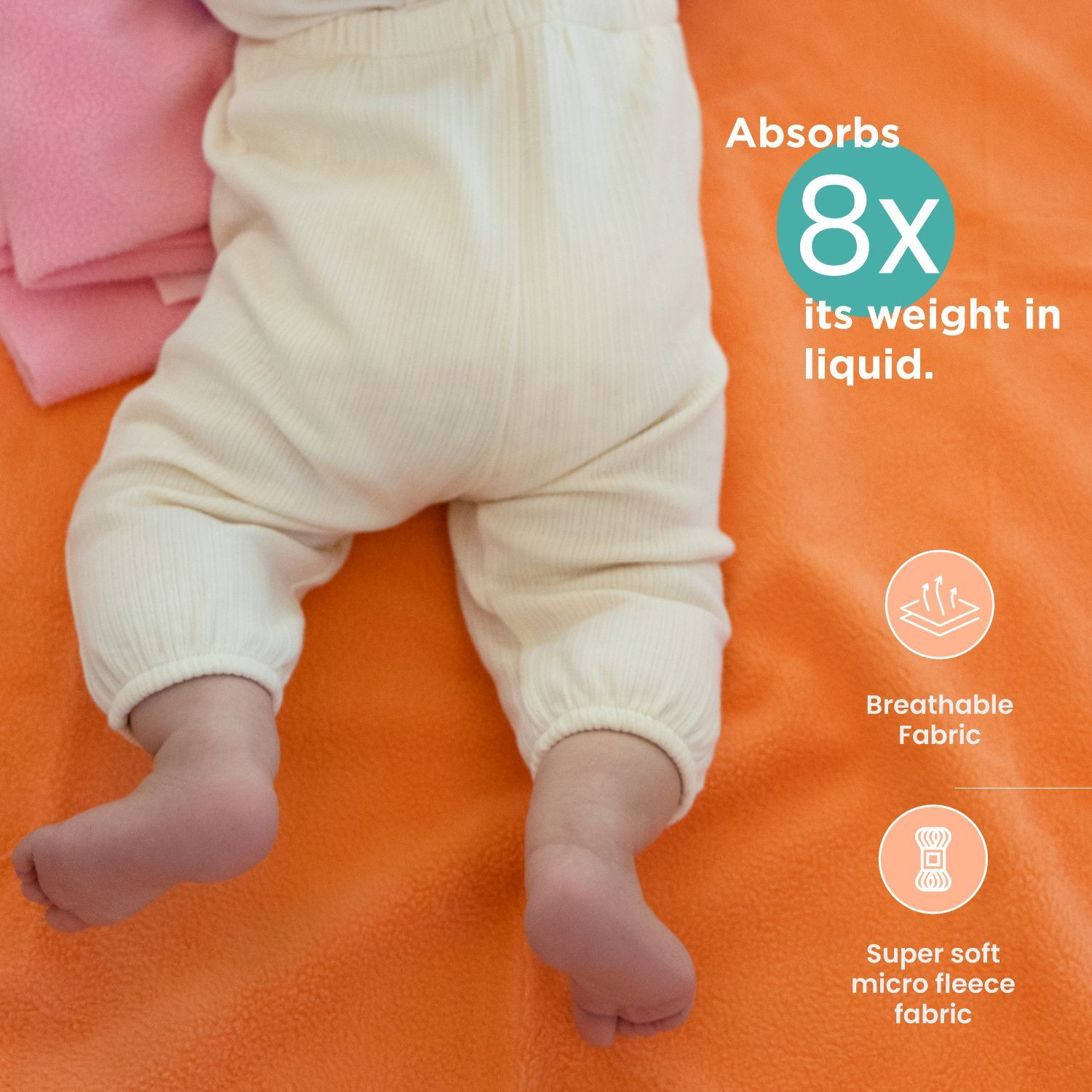 Image of TIDY SLEEP Cotton, Fleece Baby Bed Protecting Mat