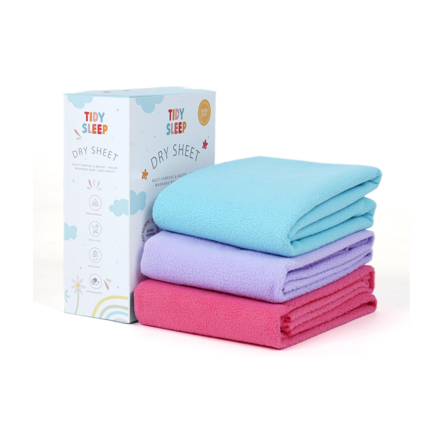 Image of TIDY SLEEP Fleece Baby Bed Protecting Mat