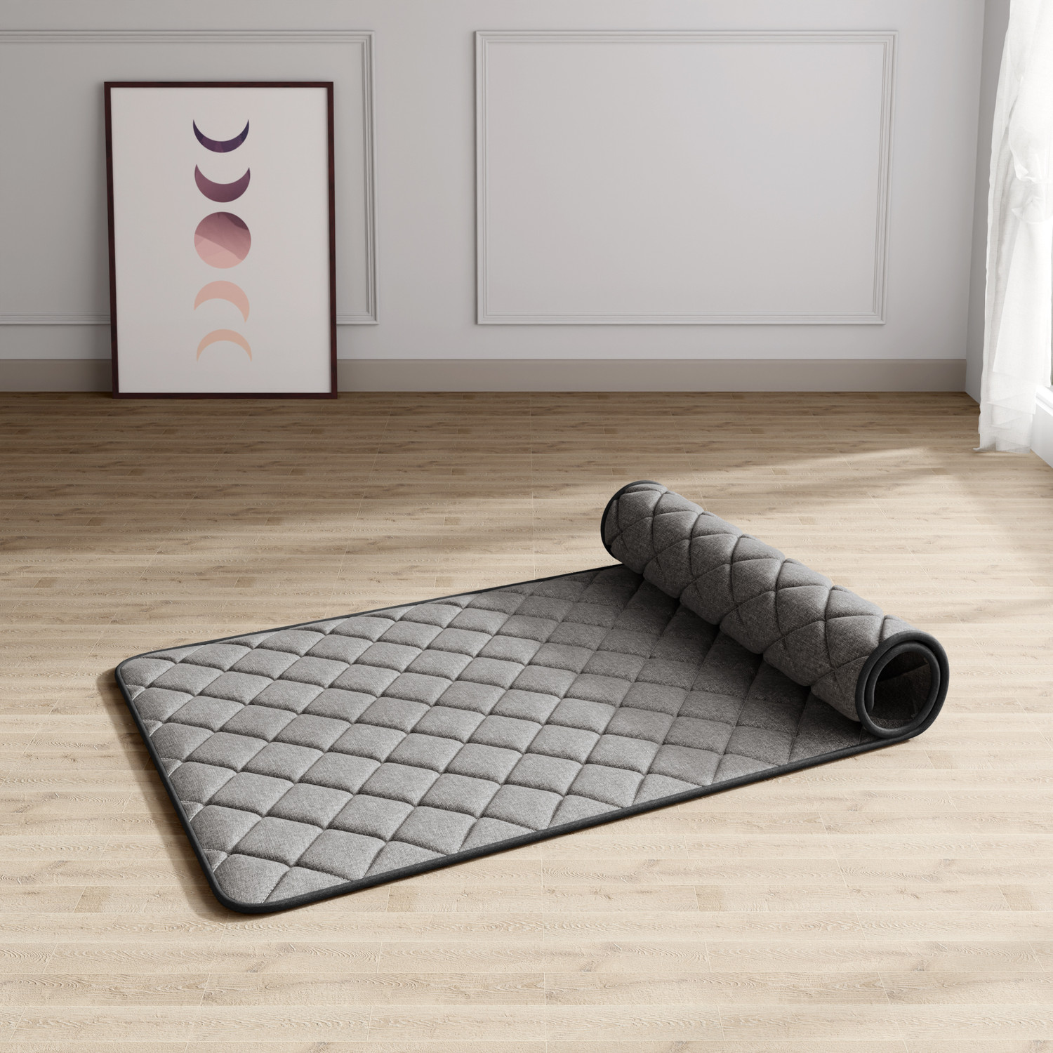 Image of Wakefit Roll-Up Mattress 1 inch Single High Resilience (HR) Foam Mattress