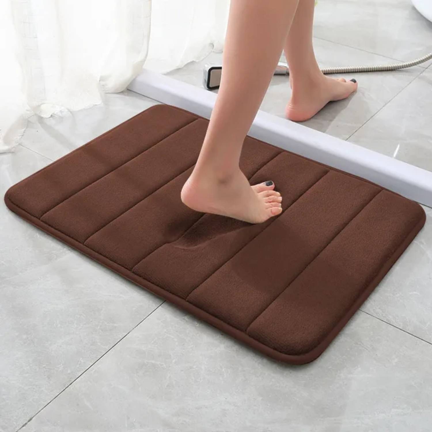 AD COLLECTION Microfiber Bathroom Mat
