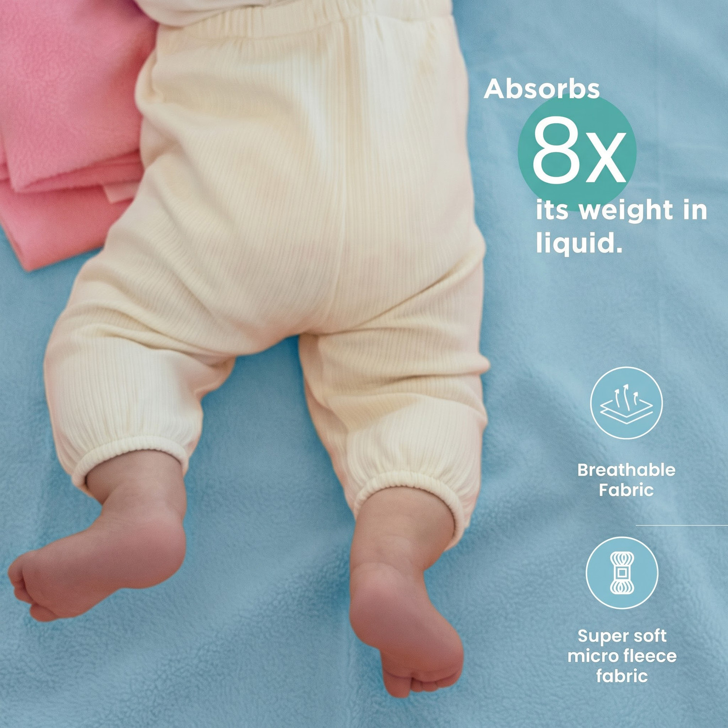Image of TIDY SLEEP Fleece Baby Bed Protecting Mat