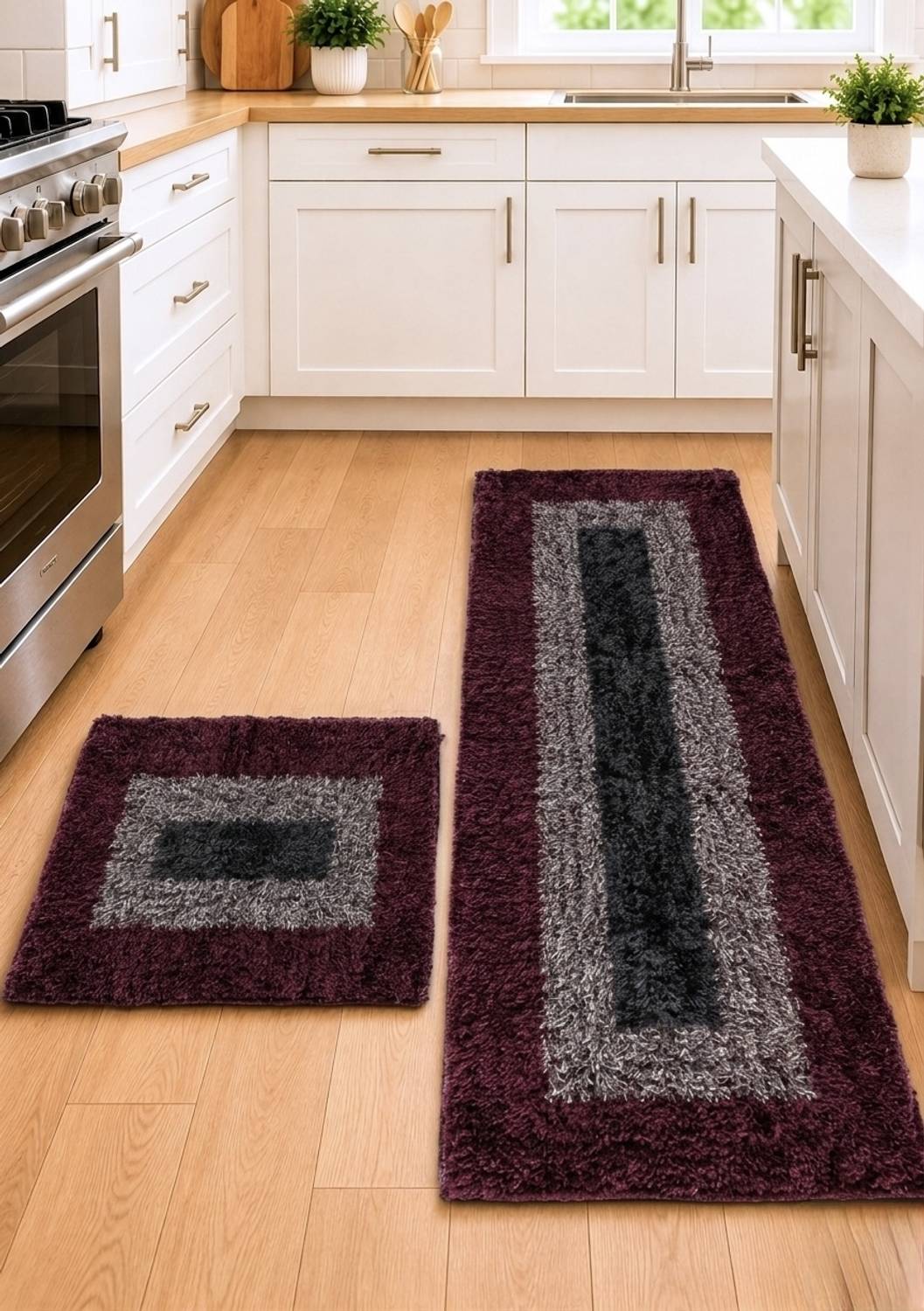 HSH Cotton Door & Floor Mat Multicolor Pack of 2 - Image 1