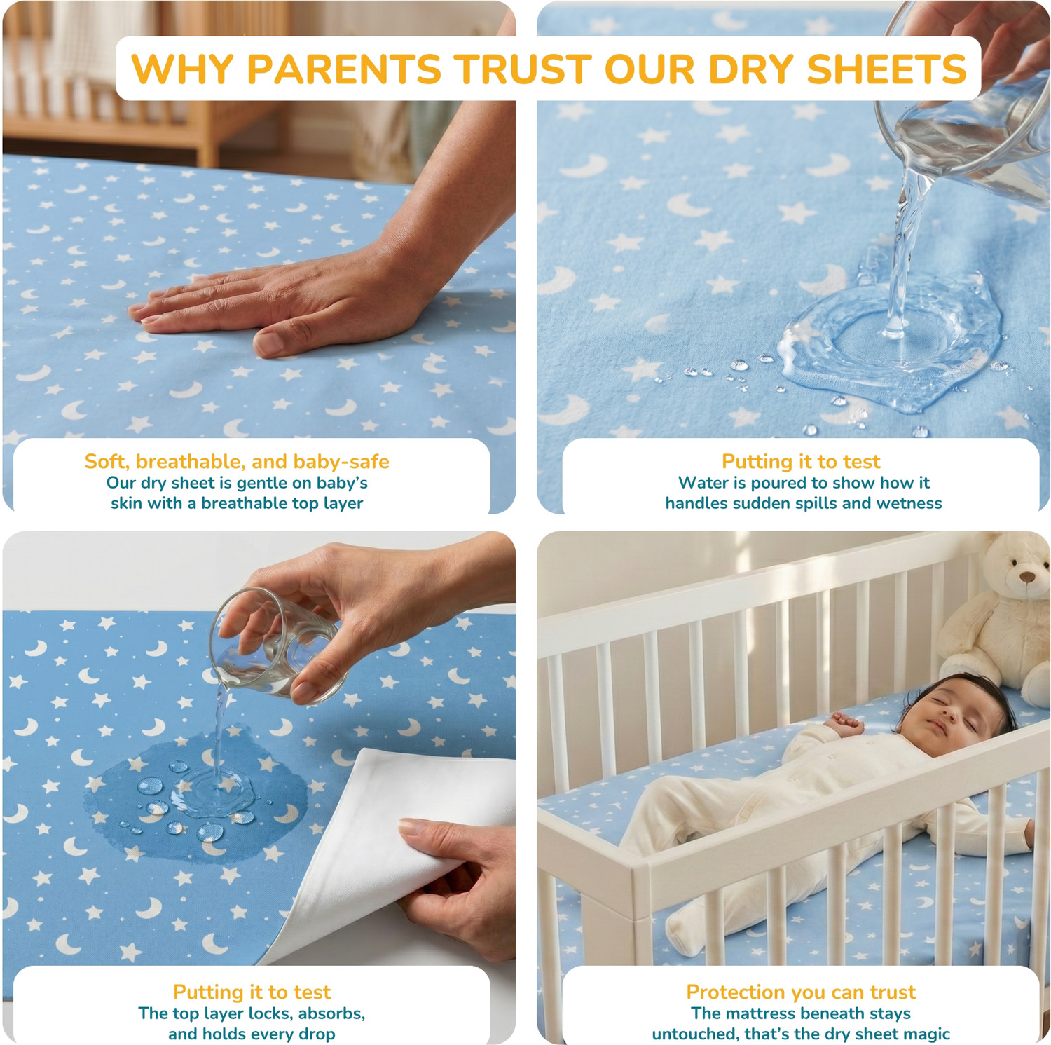 Image of TIDY SLEEP Cotton Baby Bed Protecting Mat