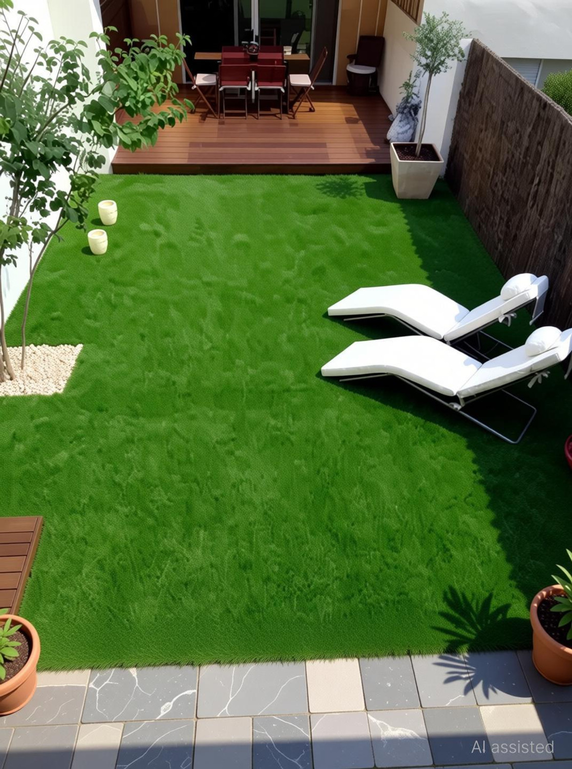 Image of AAVAHAN Artificial Grass, PP (Polypropylene) Floor Mat