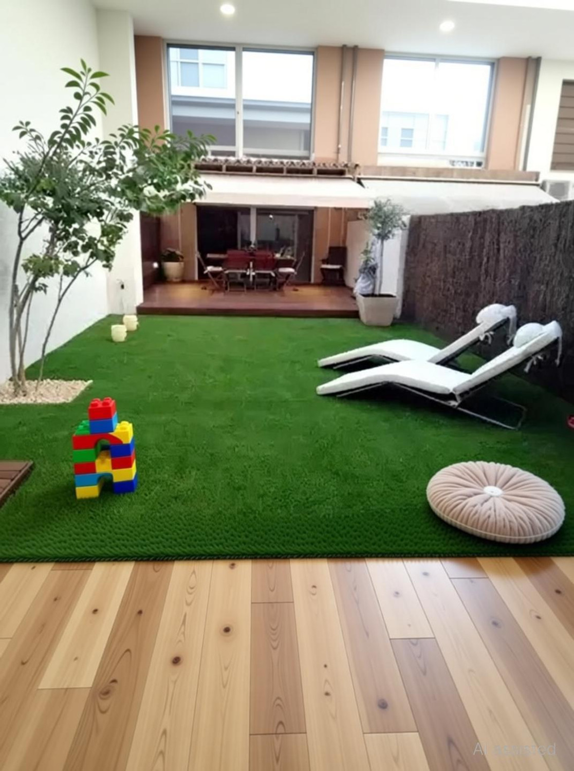 Image of AAVAHAN Artificial Grass, PP (Polypropylene) Floor Mat