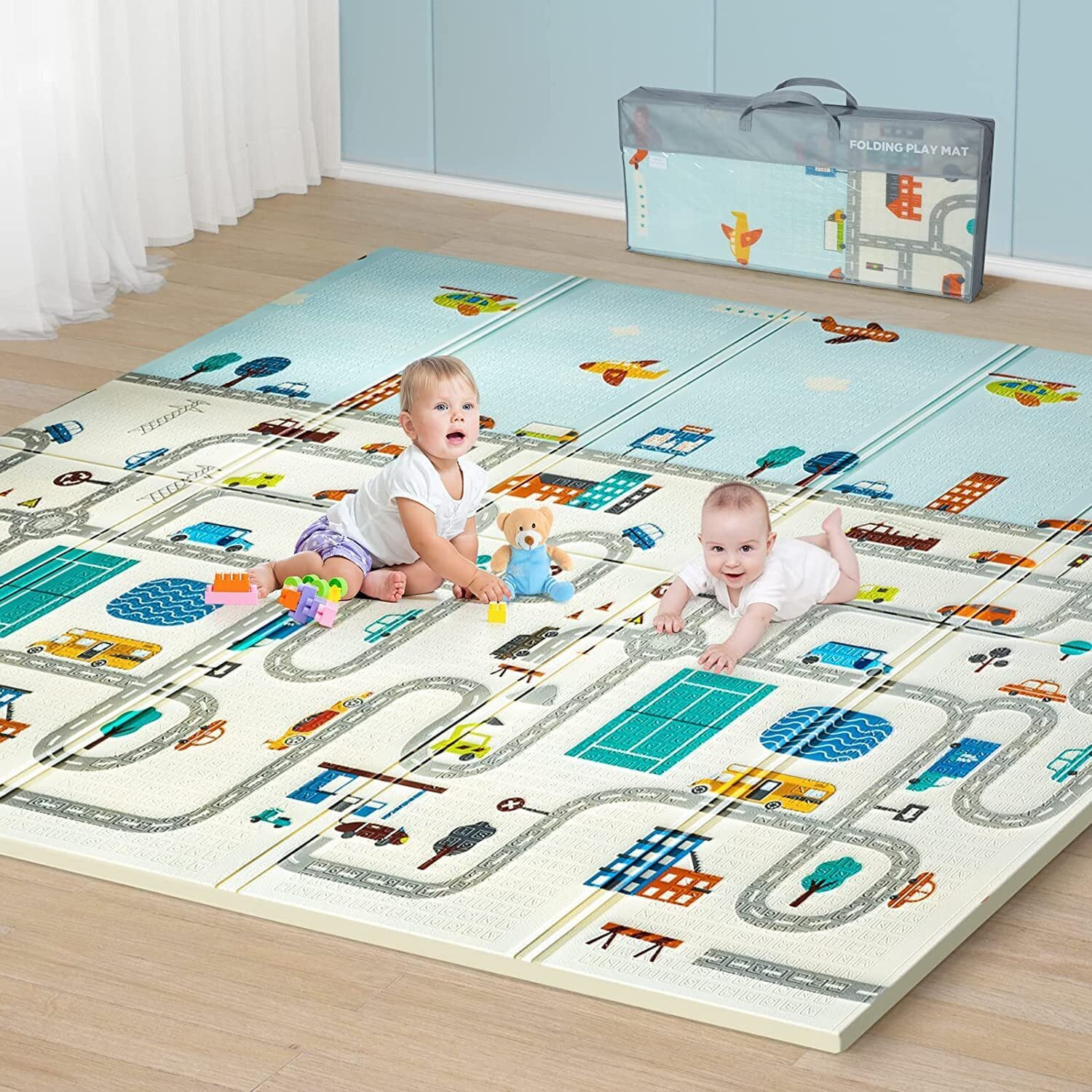 Image of Solid Cotton Baby Play Mat
