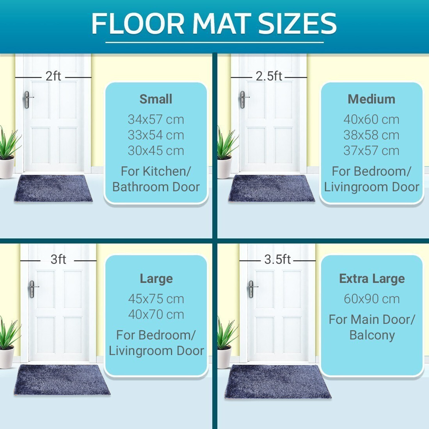 Image of KUBER INDUSTRIES PVC (Polyvinyl Chloride) Door Mat