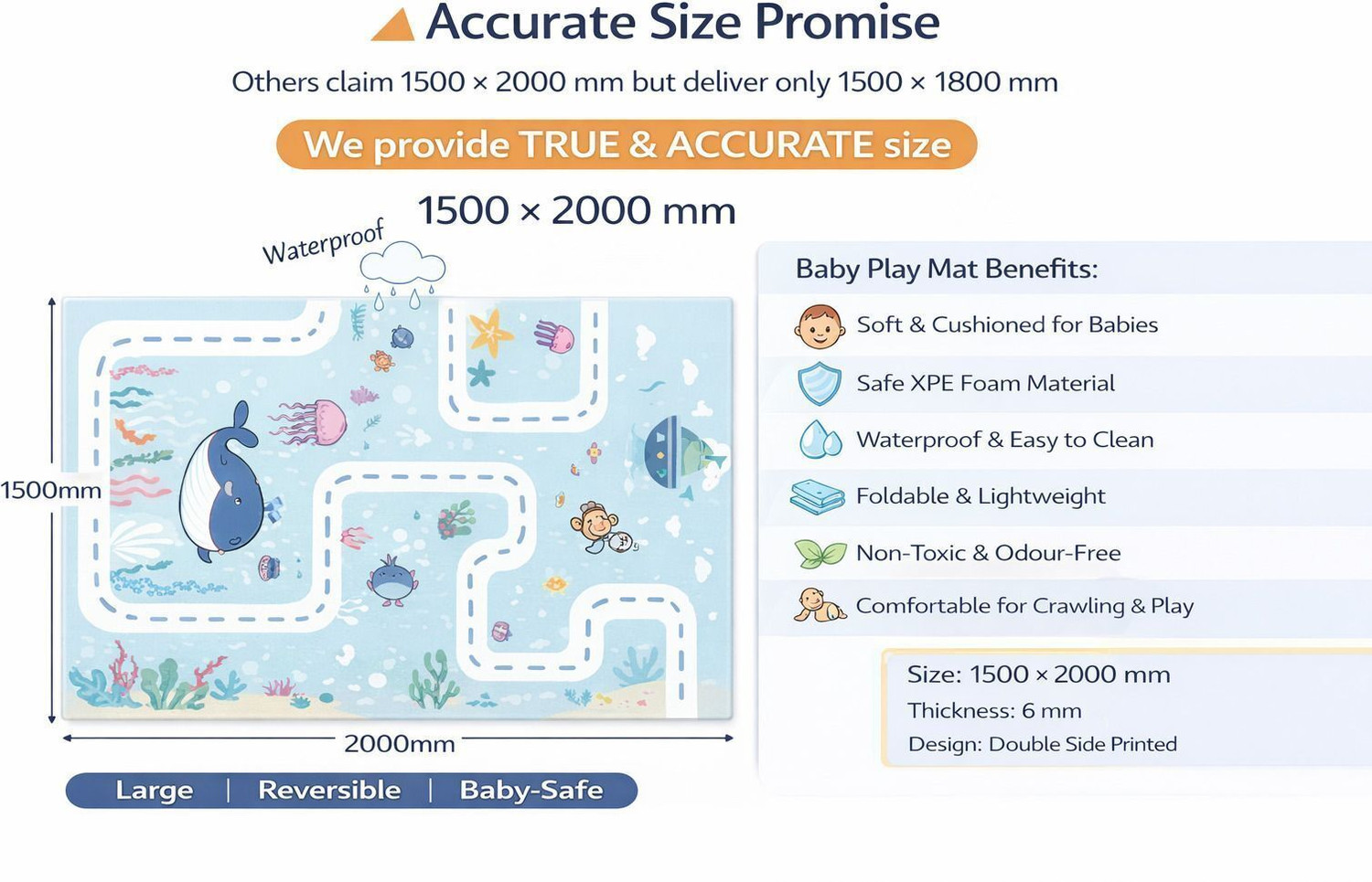 Image of Quick Shel Cotton Baby Play Mat