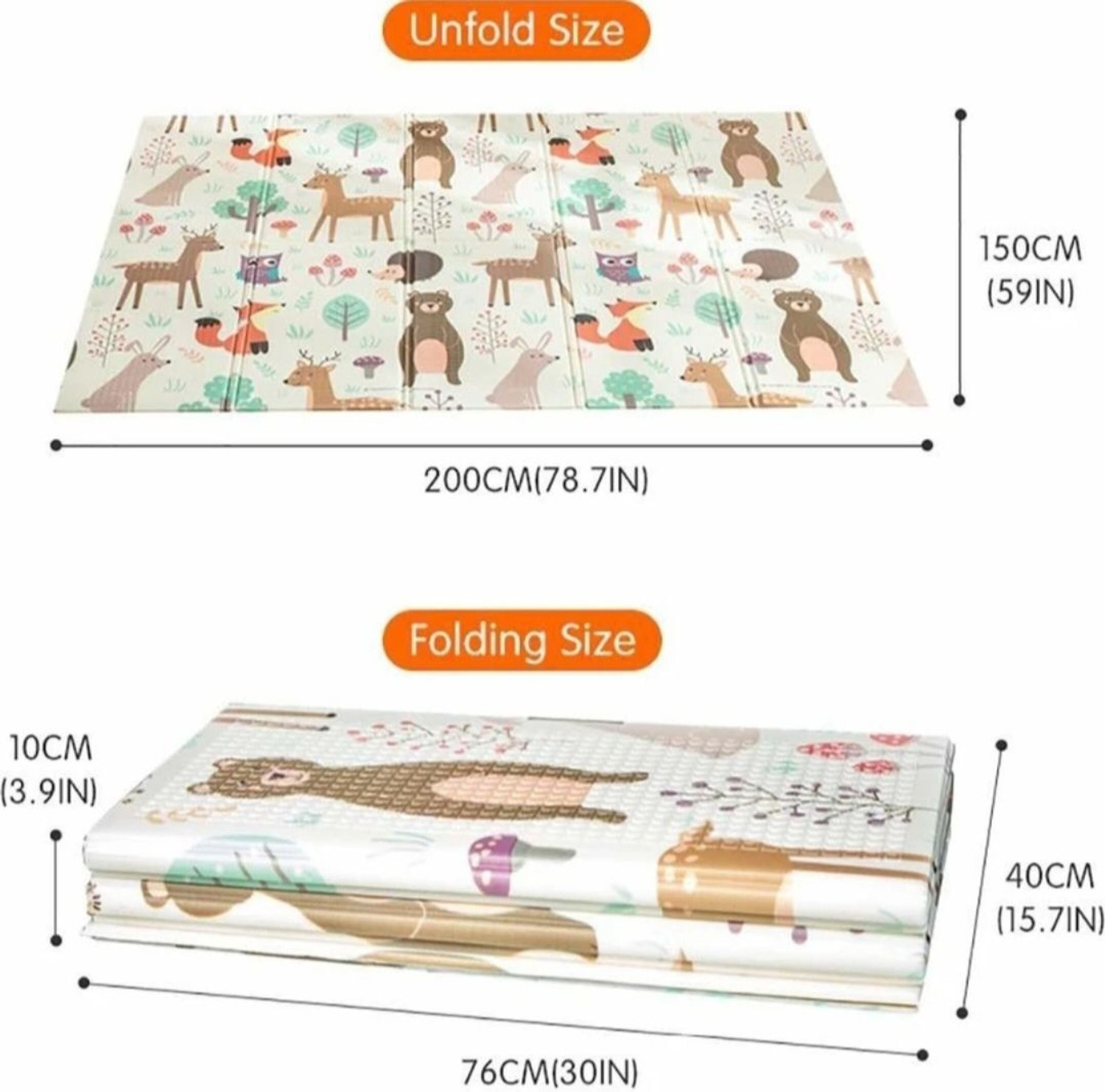 Image of Atllas export Cotton Baby Play Mat (Multicolor, Extra Large)