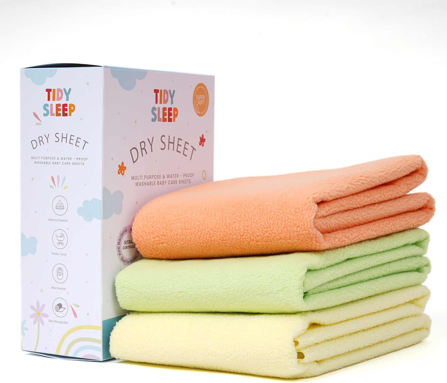 Image of TIDY SLEEP Fleece Baby Bed Protecting Mat