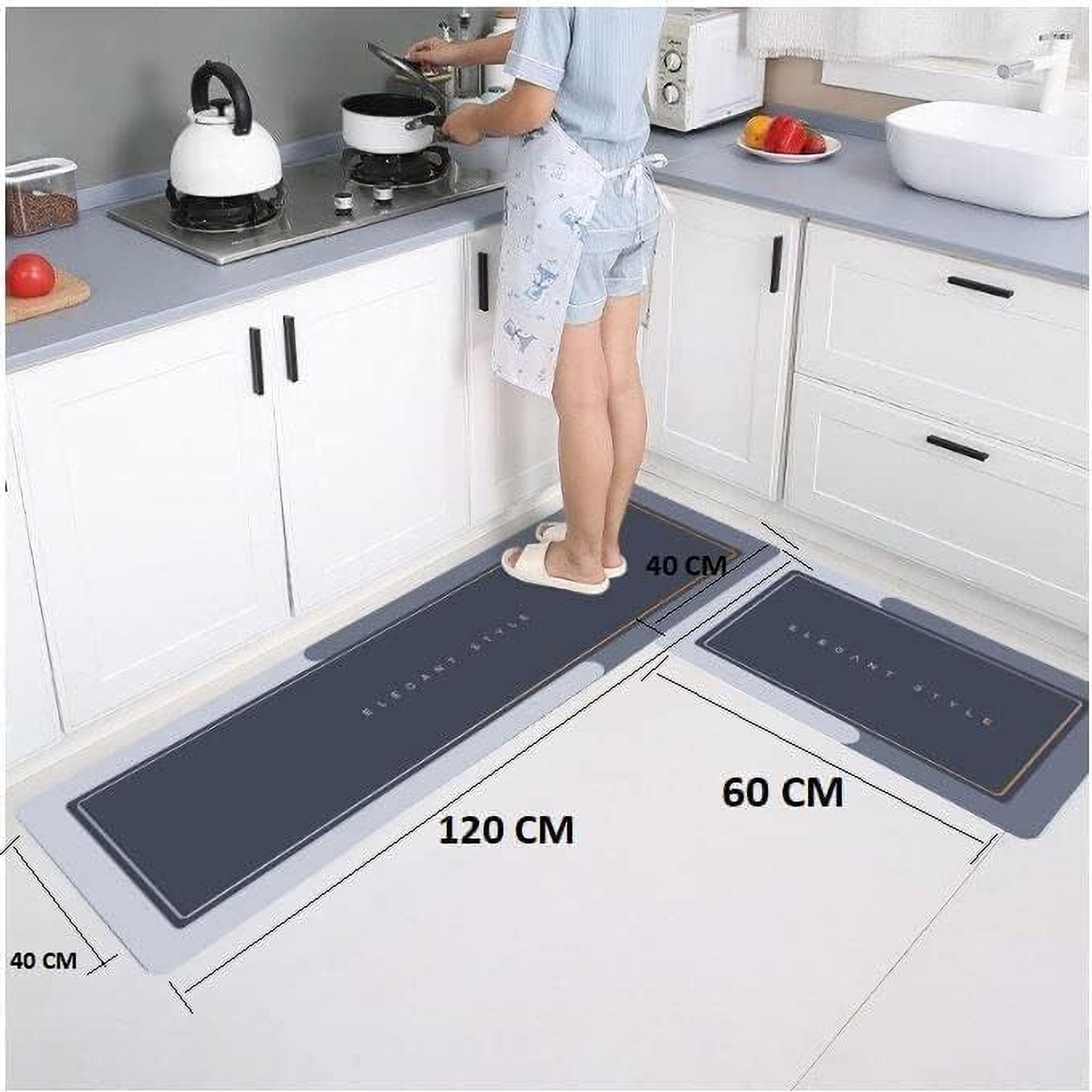 Image of BESQUE mat Rubber Kitchen Mat