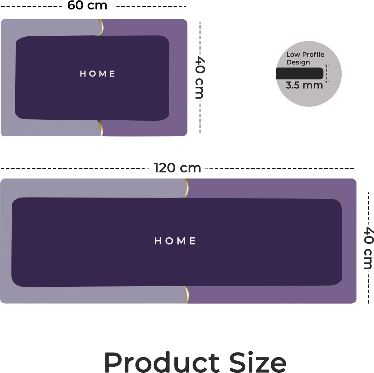 Image of MAXOSHINE Rubber Bathroom Mat
