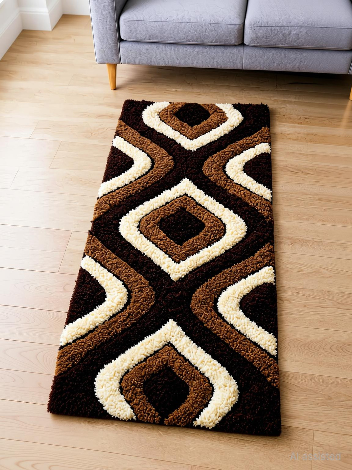Image of VIKCLIQUE Microfiber Floor Mat (Brown, Extra Large)