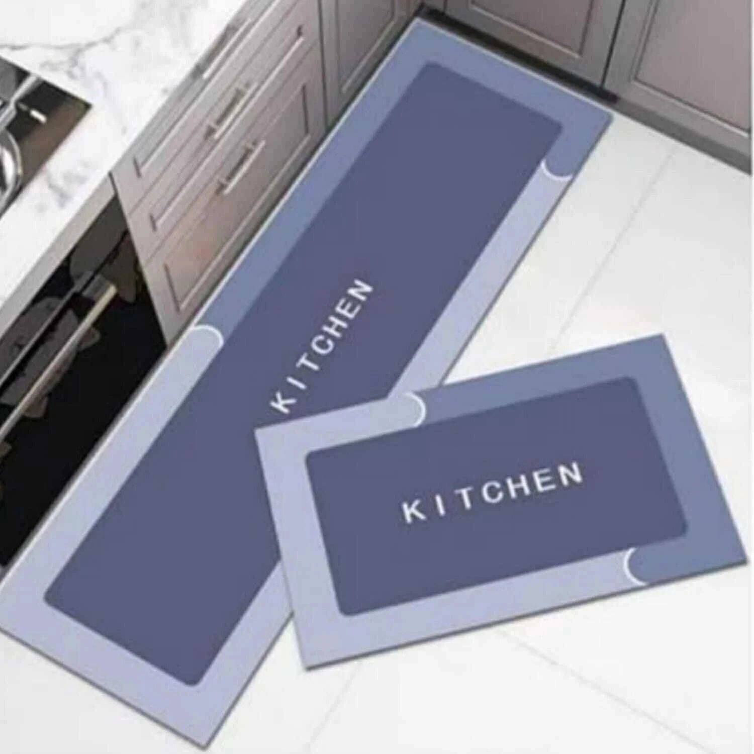 Uratech Rubber Door Mat, Blue Pack of 2
