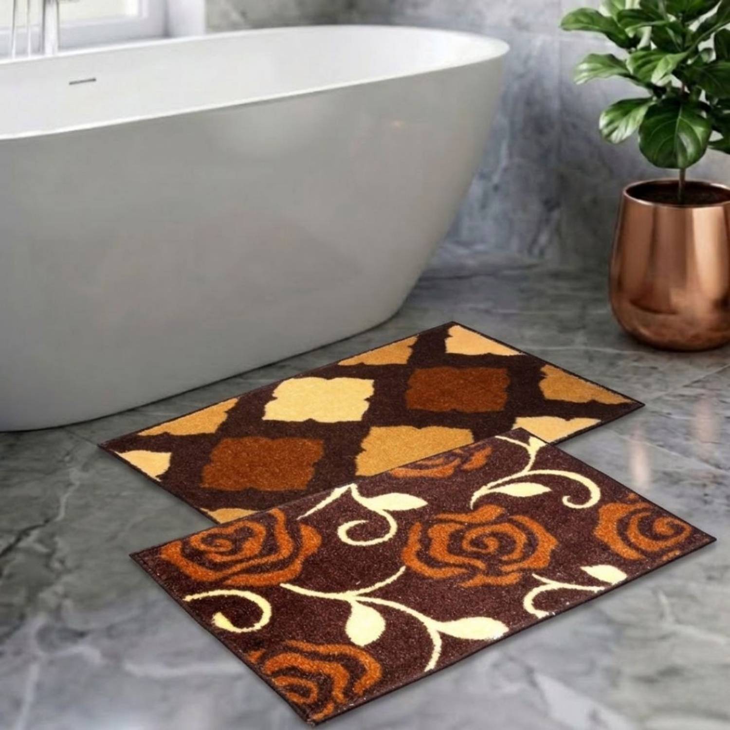 athom TRENDZ Polyester Bathroom Mat