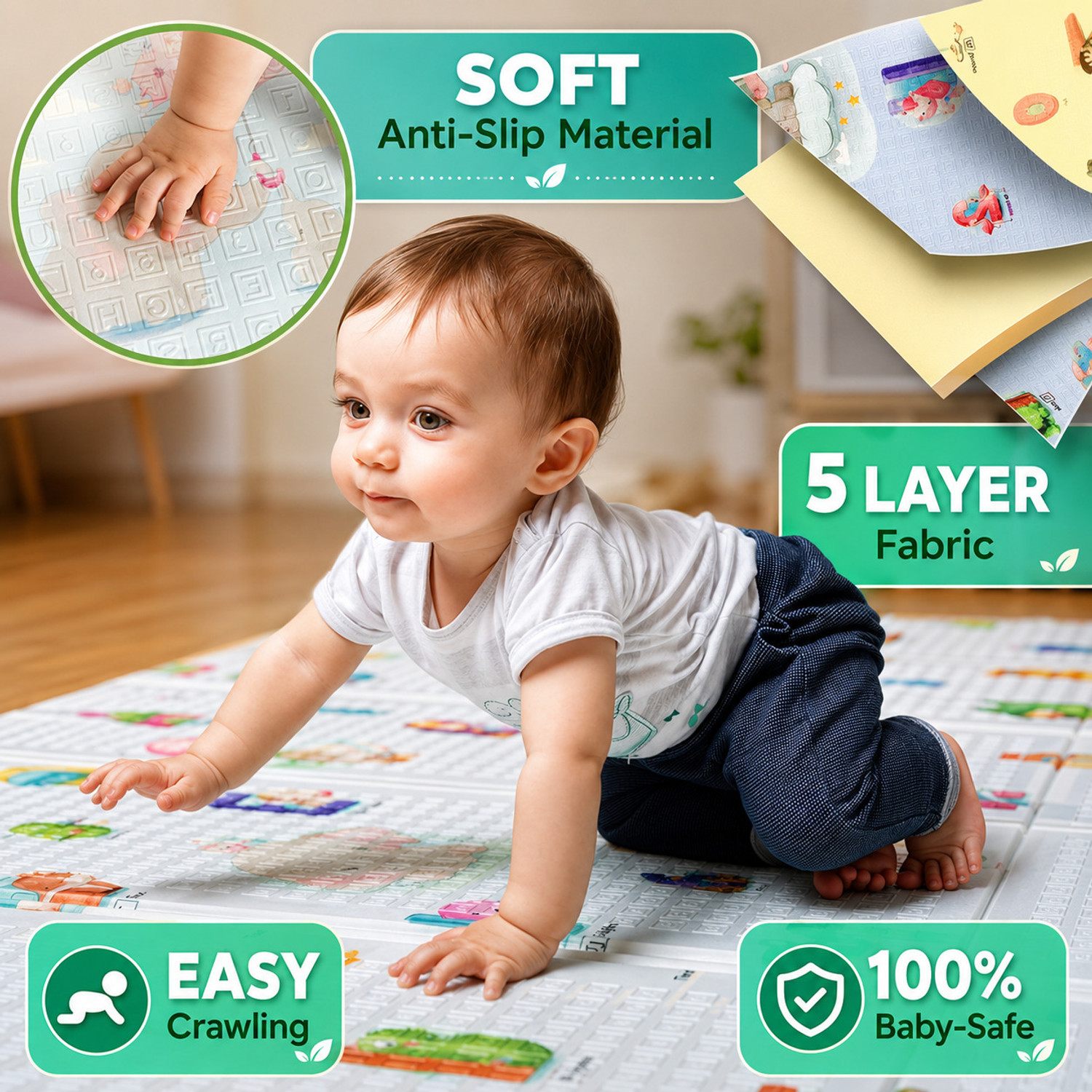 Image of CARPET KINGDOM Cotton Baby Play Mat