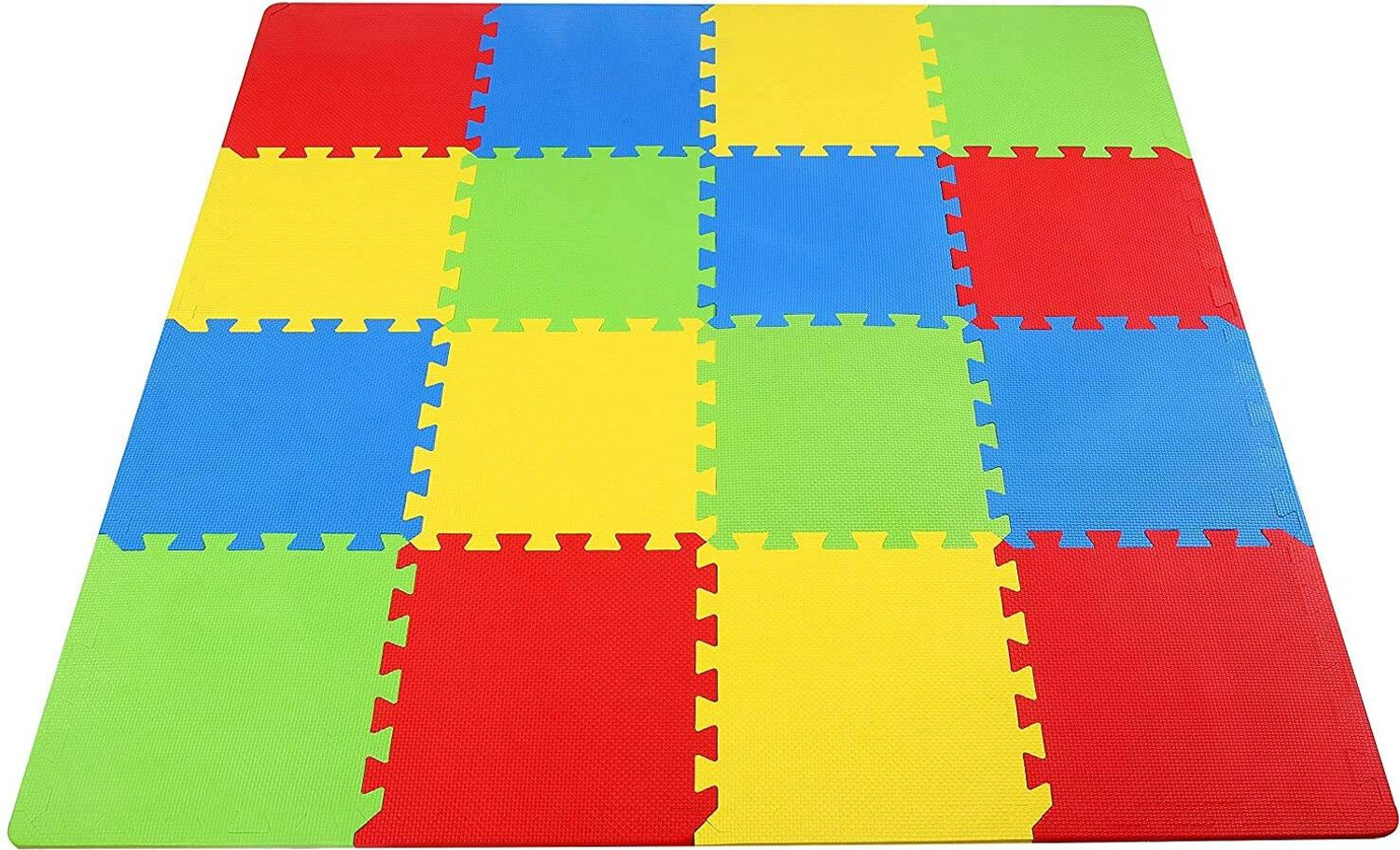 Image of Easyhome Rubber Baby Play Mat (Multicolor, Pack of 8, Medium)