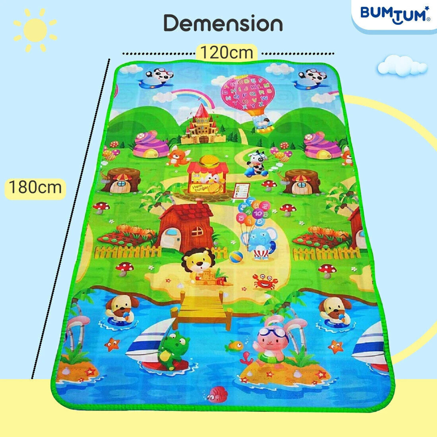Image of BUMTUM Microfiber Baby Play Mat