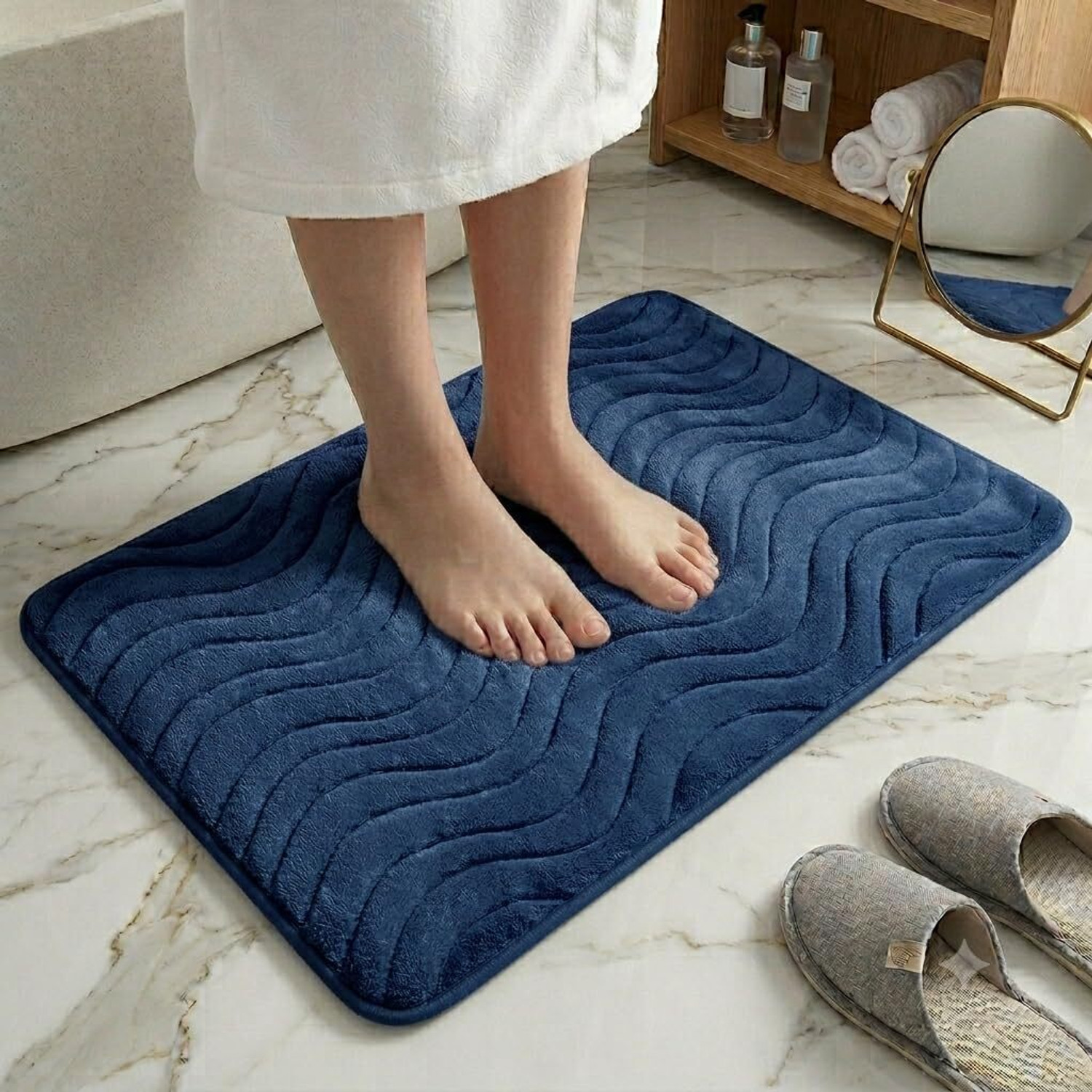 Image of Weava Home Memory Foam, Velvet Door & Floor Mat