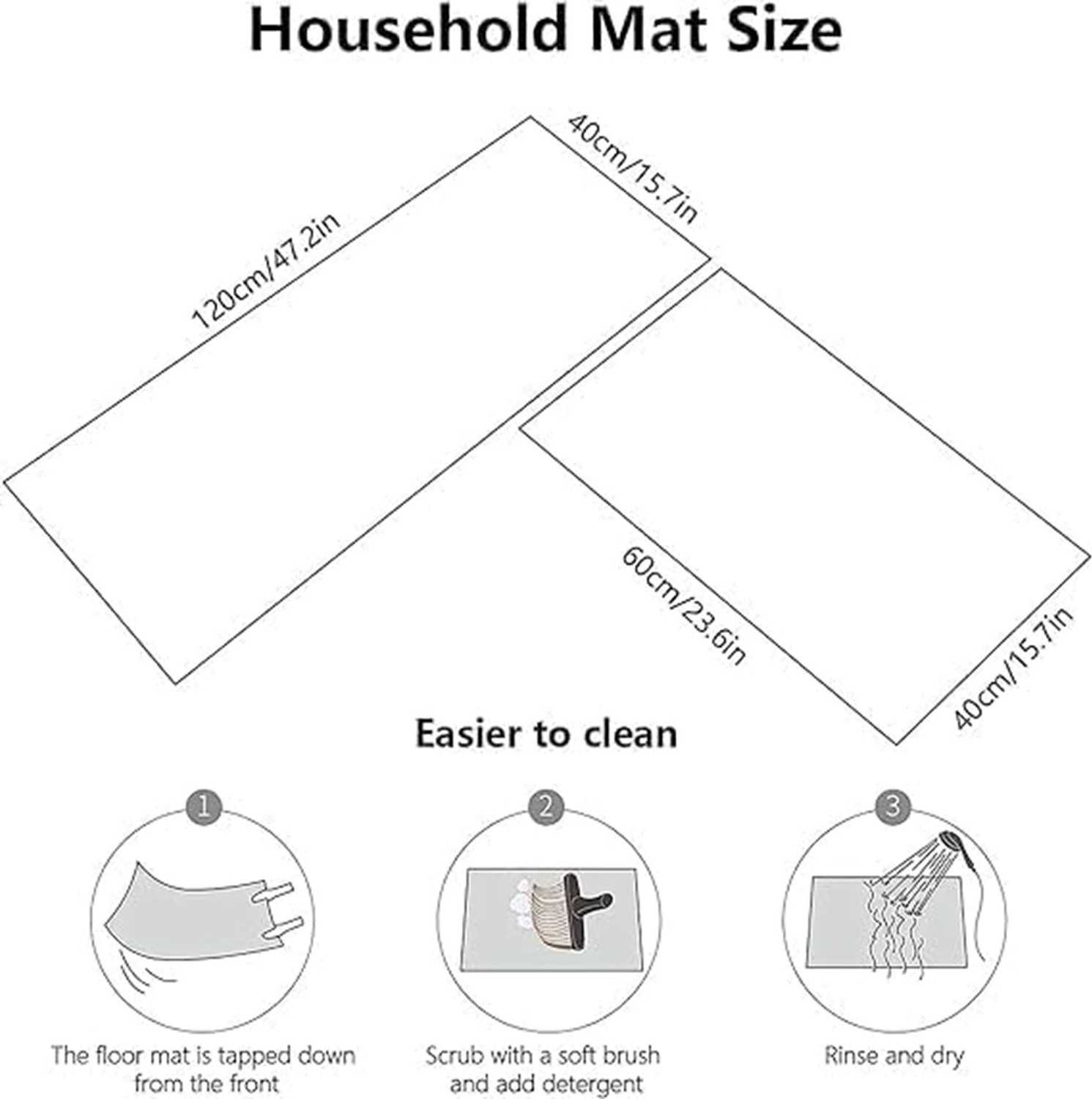 Image of X - Glam Microfiber, Rubber Kitchen Mat