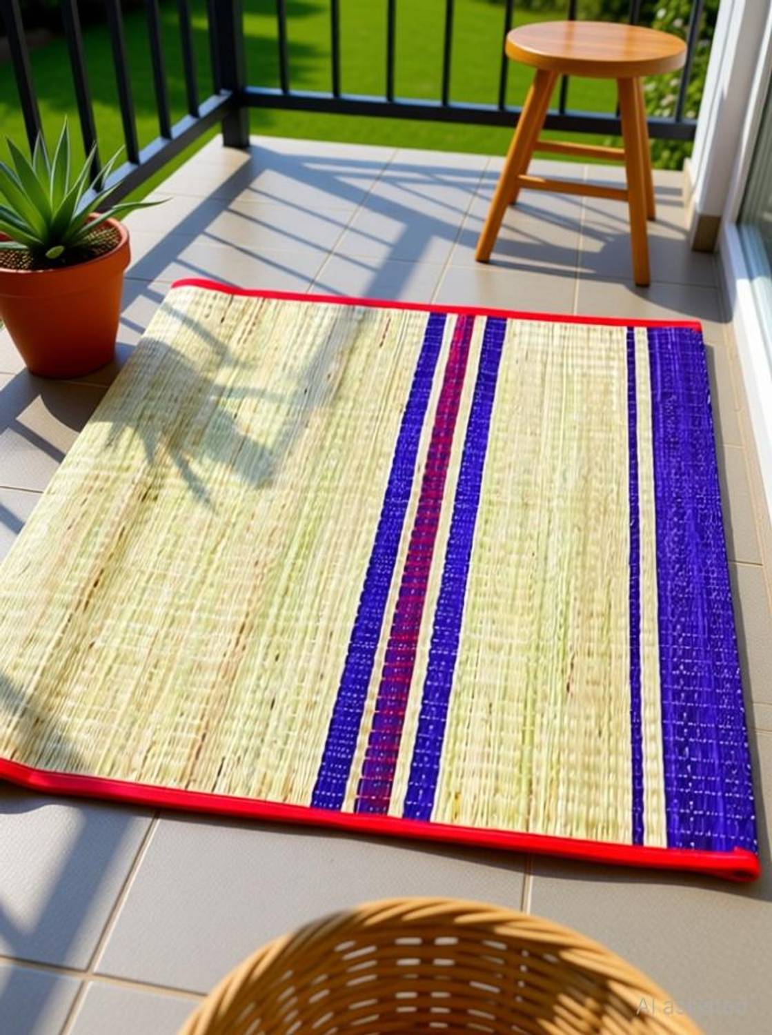 Boomani Bamboo, Artificial Grass, Jute, Nylon Chatai Mat