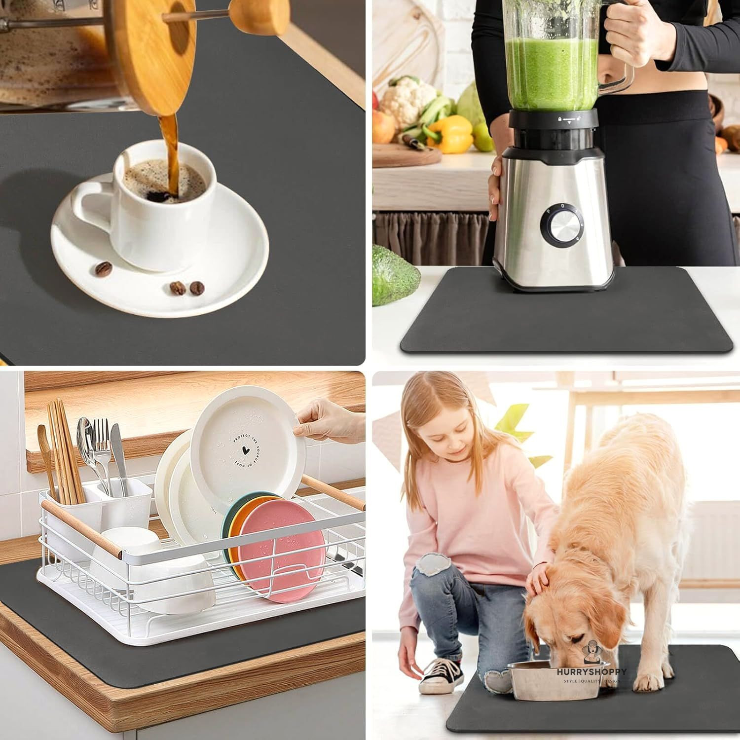Image of HurryShoppy Rubber Kitchen Mat