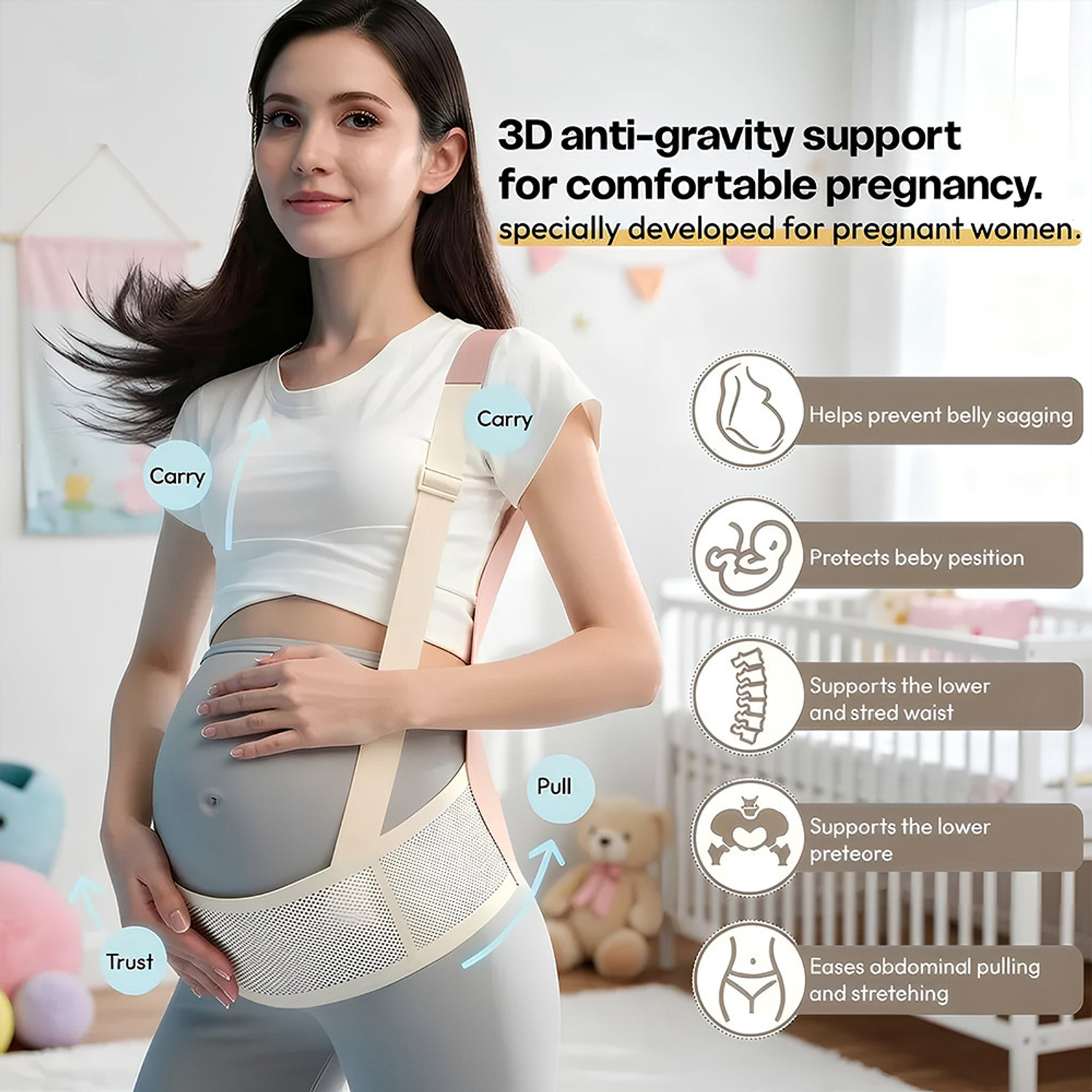 Image of StarAndDaisy Belly /Pregnancy Support Belt