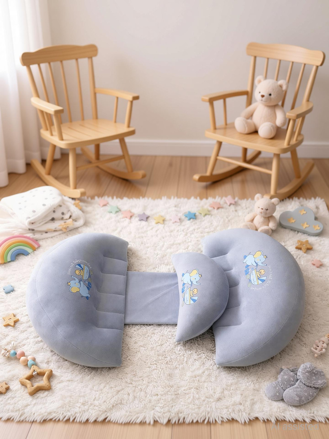 Image of Girdhar Overseas Cotton Pregnancy Pillow Pack of 1 Solid Pregnancy pillow