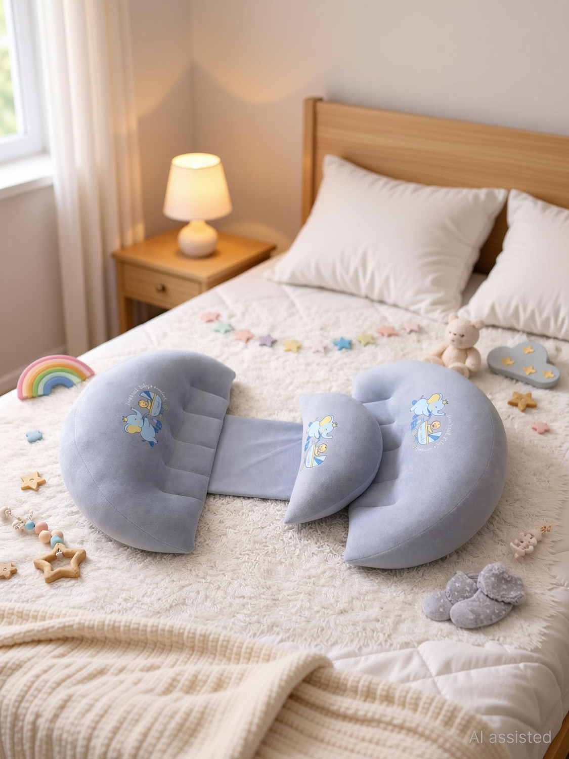 Image of Girdhar Overseas Cotton Pregnancy Pillow Pack of 1 Solid Pregnancy pillow