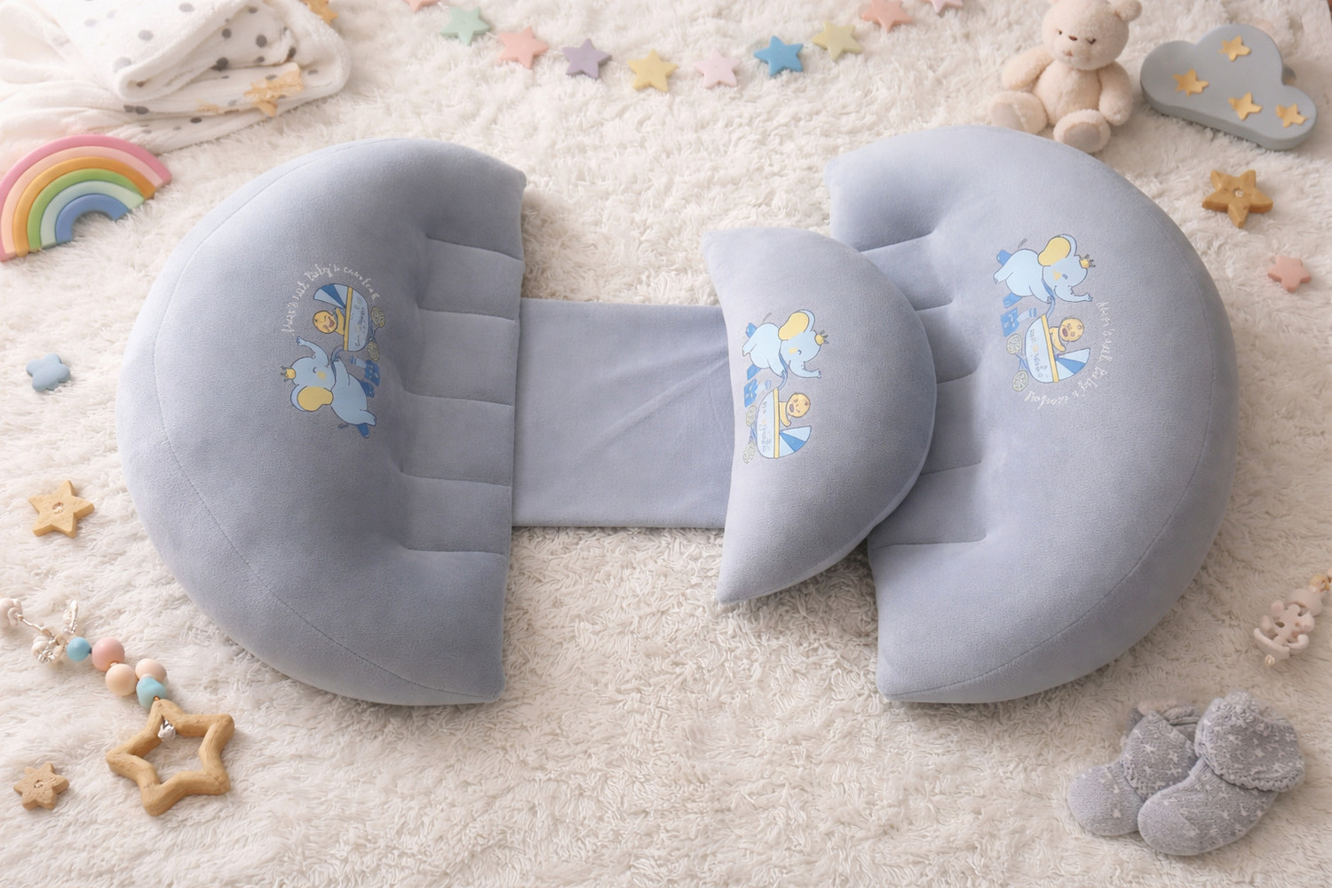 Image of Soham Kidz Cotton Pregnancy Pillow Pack of 1 Solid Pregnancy pillow