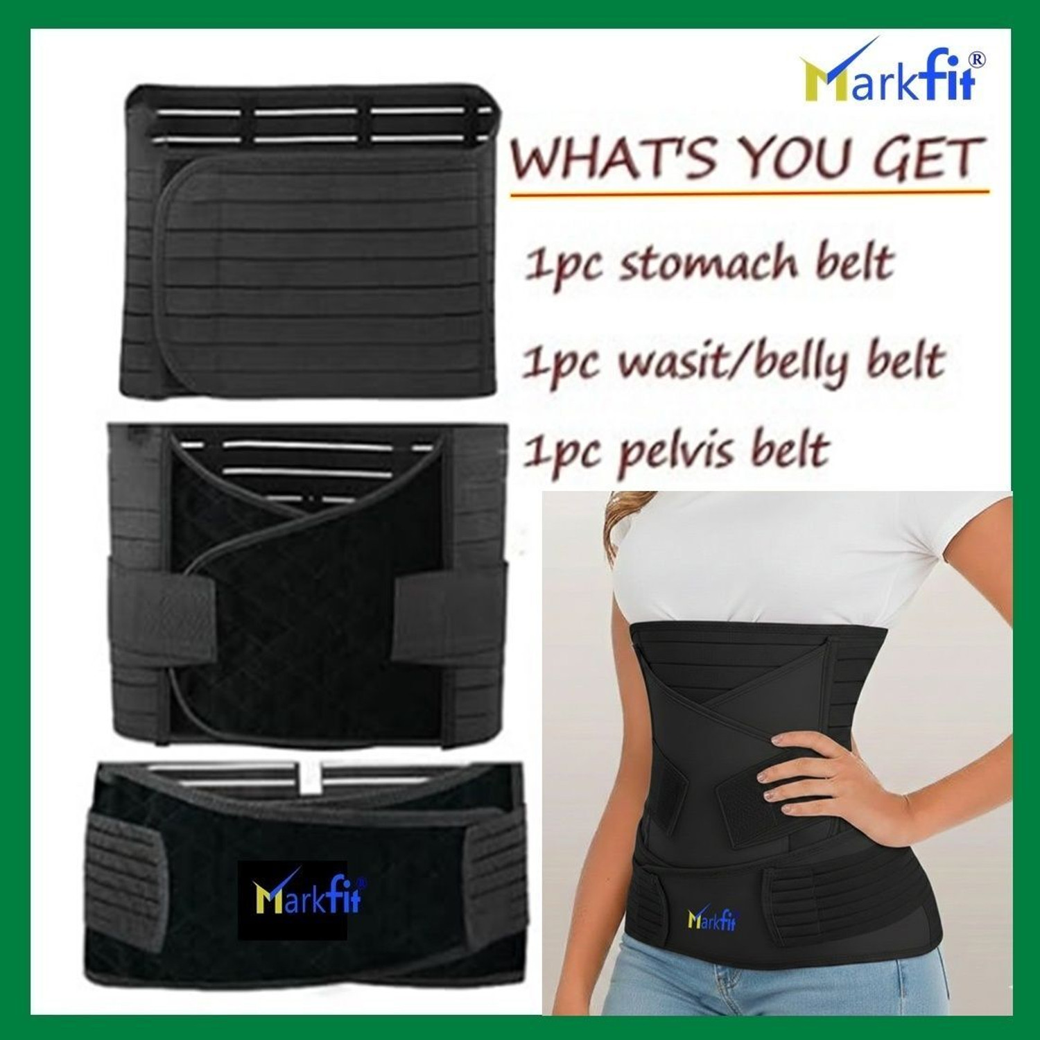 Image of MarkFit After C Section 3 in 1 Maternity Postpartum Delivery Belt for Women XL 46 inch-52 inch