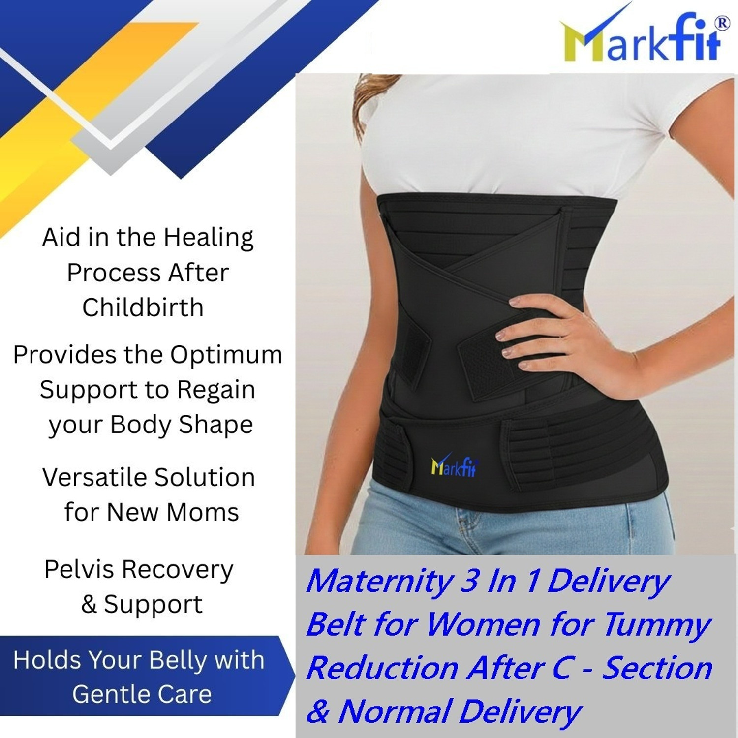 Image of MarkFit After C Section 3 in 1 Maternity Postpartum Delivery Belt for Women XL 46 inch-52 inch