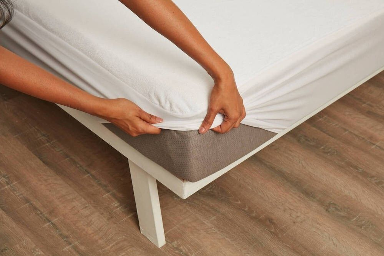 Image of Wakefit Single Size Elastic Strap Terry Cotton Waterproof, Stretchable, Breathable Mattress Cover